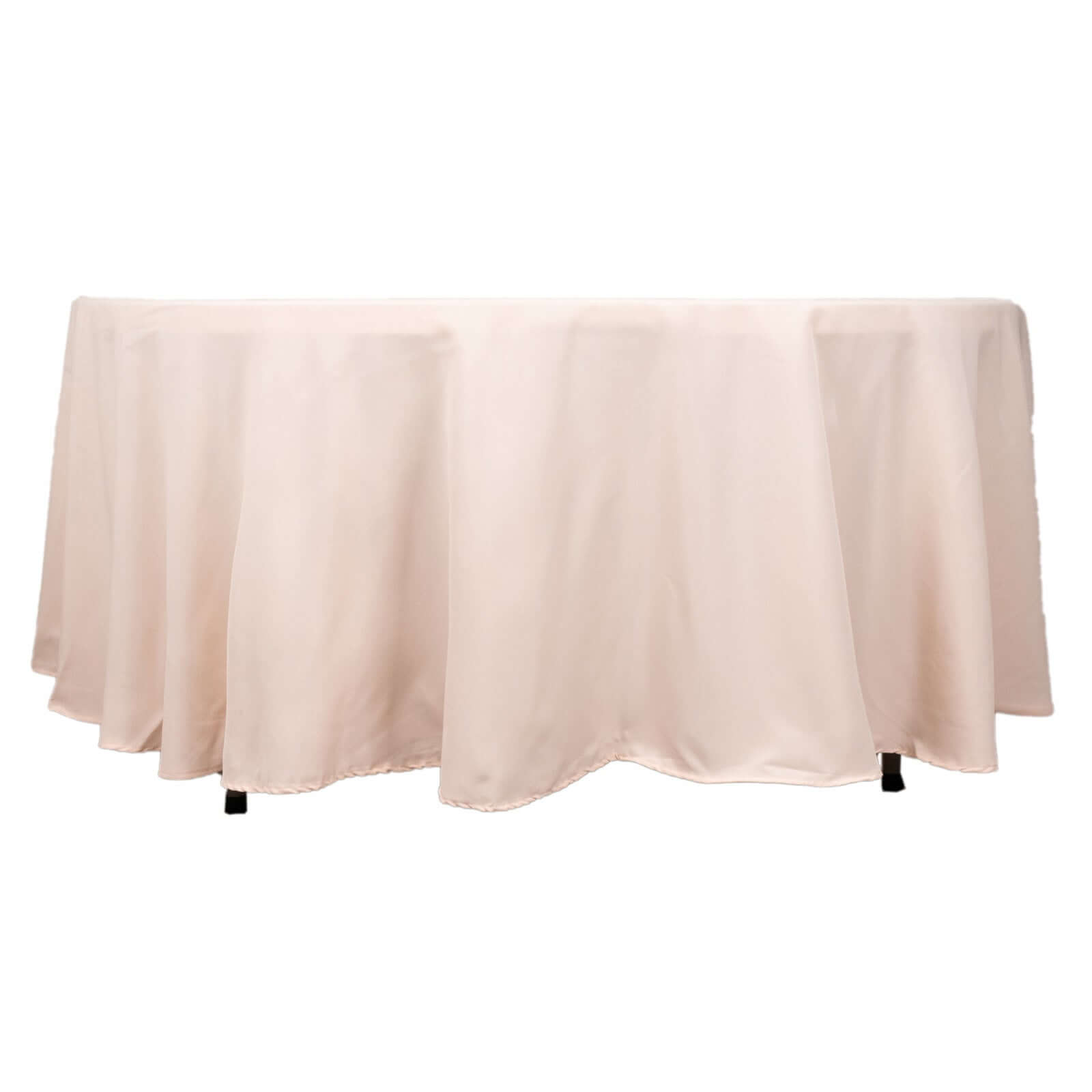 Premium Polyester 108 Round Tablecloth Blush - Wrinkle-Resistant 220GSM Table Cover