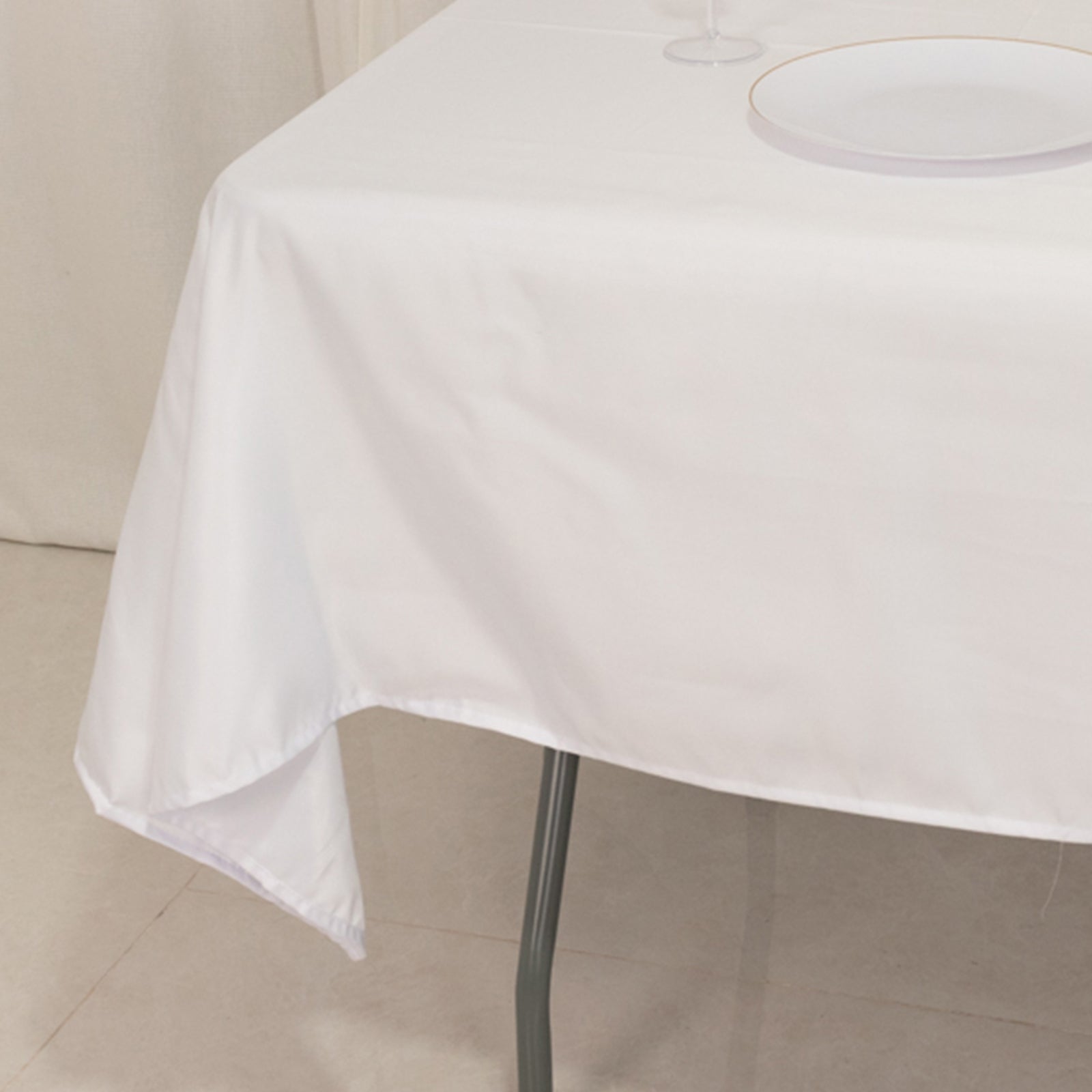 Lamour Satin 60x102 Rectangle Tablecloth White - Durable & Silky Soft Feel Table Cover for Weddings & Banquets