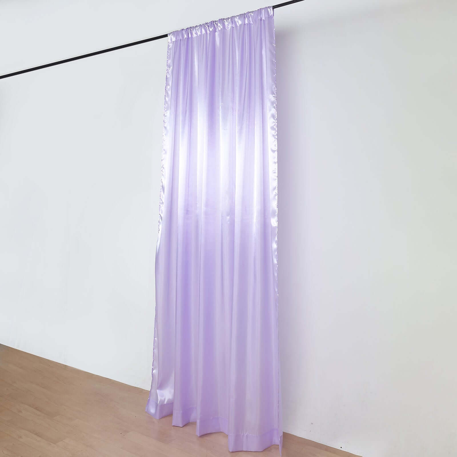 8ftx10ft Lavender Lilac Satin Event Curtain Drapes, Backdrop Event Panel