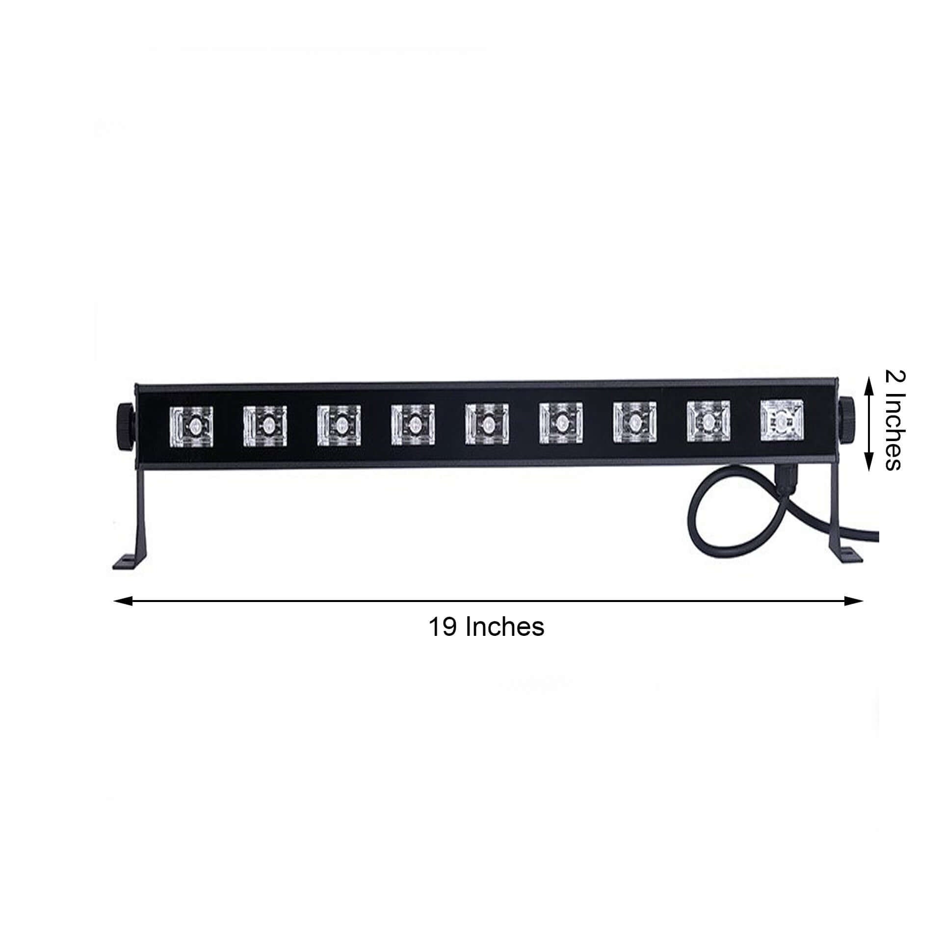 27W 9 LED Purple UV Stage Floor Wall Light Bar, Outdoor Indoor Uplight