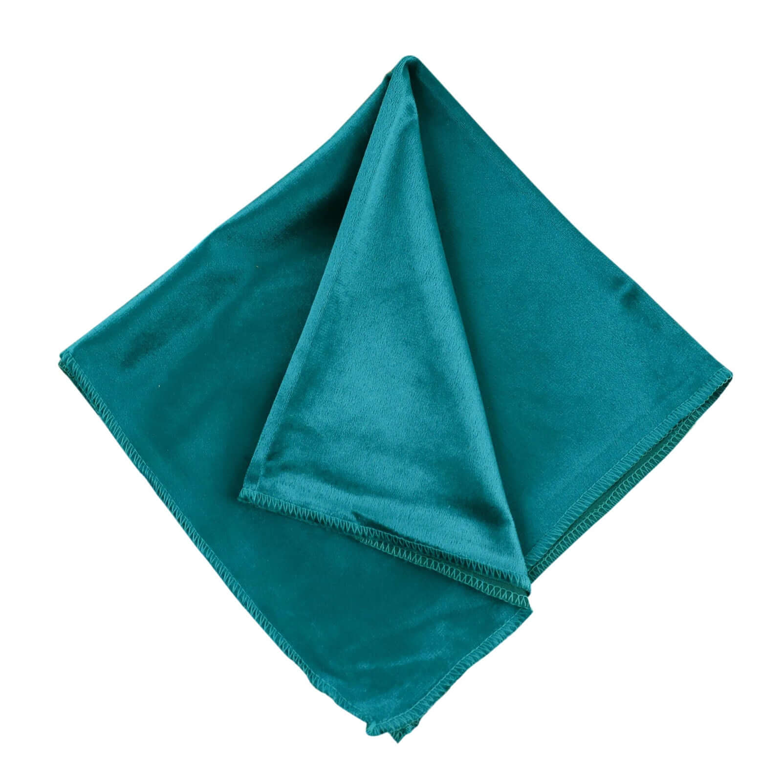 5 Pack Premium Velvet 20x20 Napkins Peacock Teal - Soft Sheen Finish Cloth Napkins