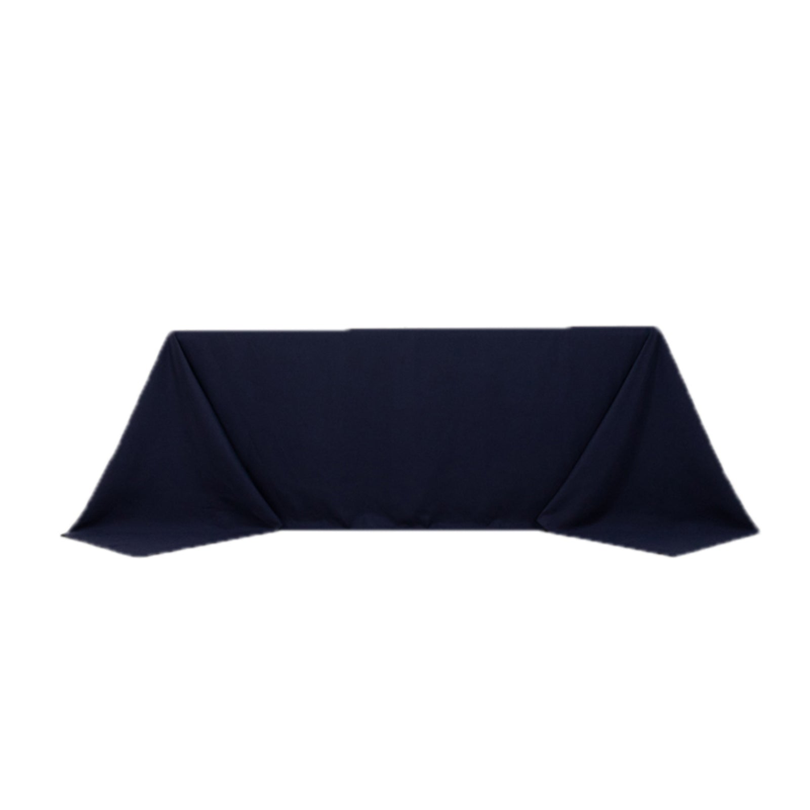 Cotton Blend 90x132 Rectangle Tablecloth Navy Blue - Seamless Wrinkle-Resistant Table Cover