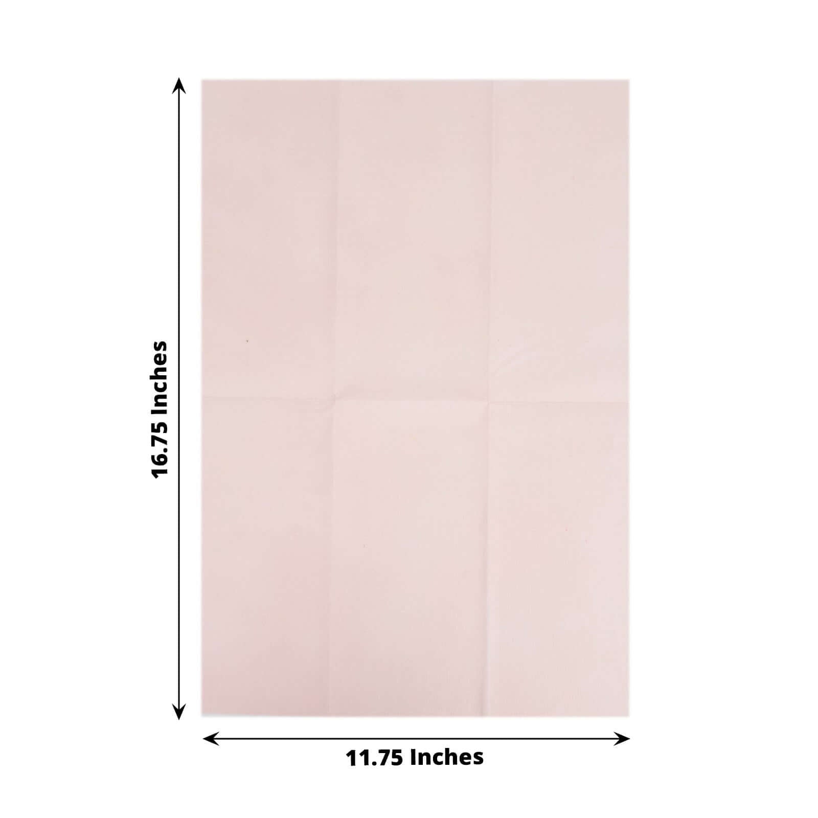 20-Pack Paper Linen-Like Napkins Blush - Disposable Hygienic Airlaid Guest Towels 8.5x4