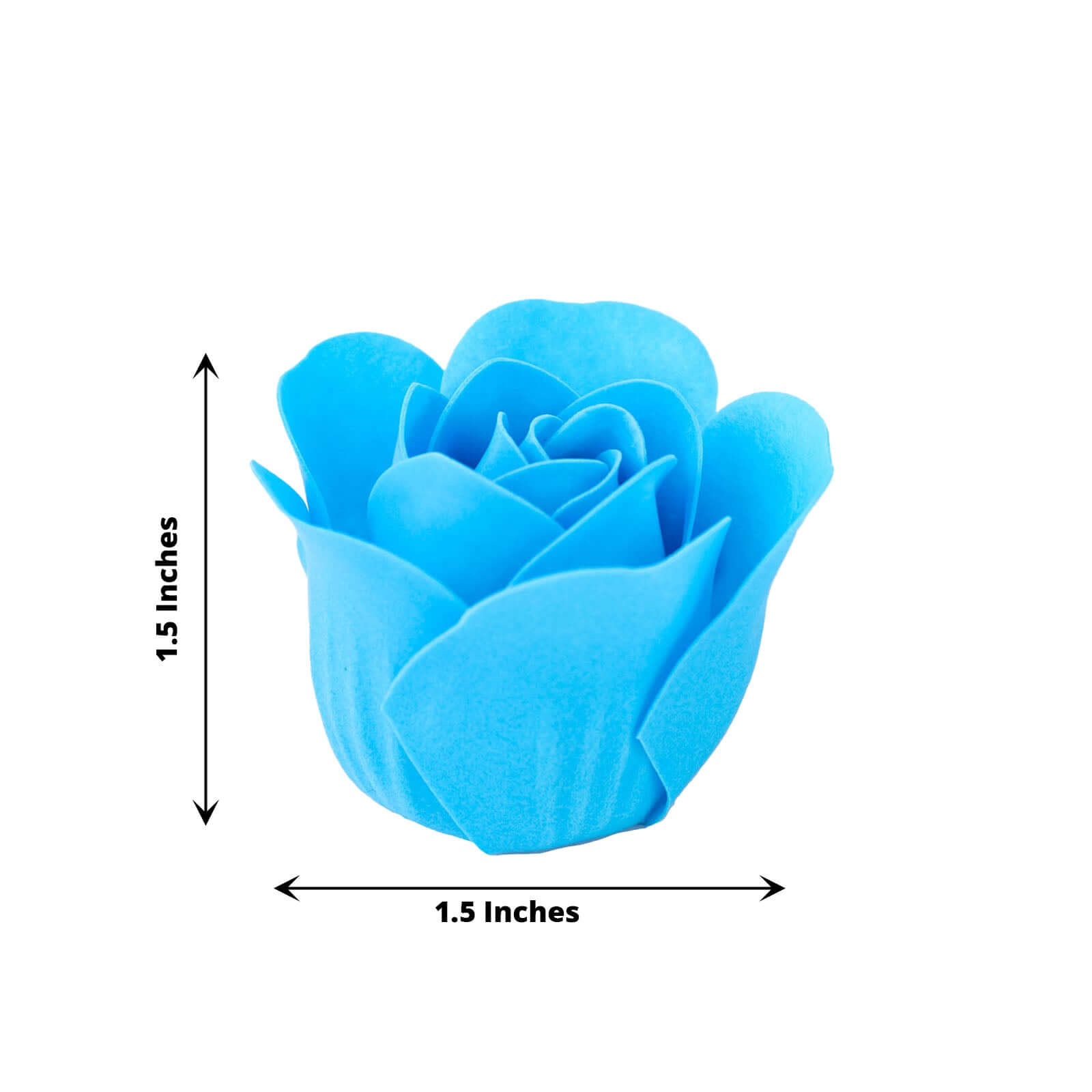 6 Pcs Turquoise Scented Rose Soap Heart Shaped Party Favors With Gift Box And Ribbon