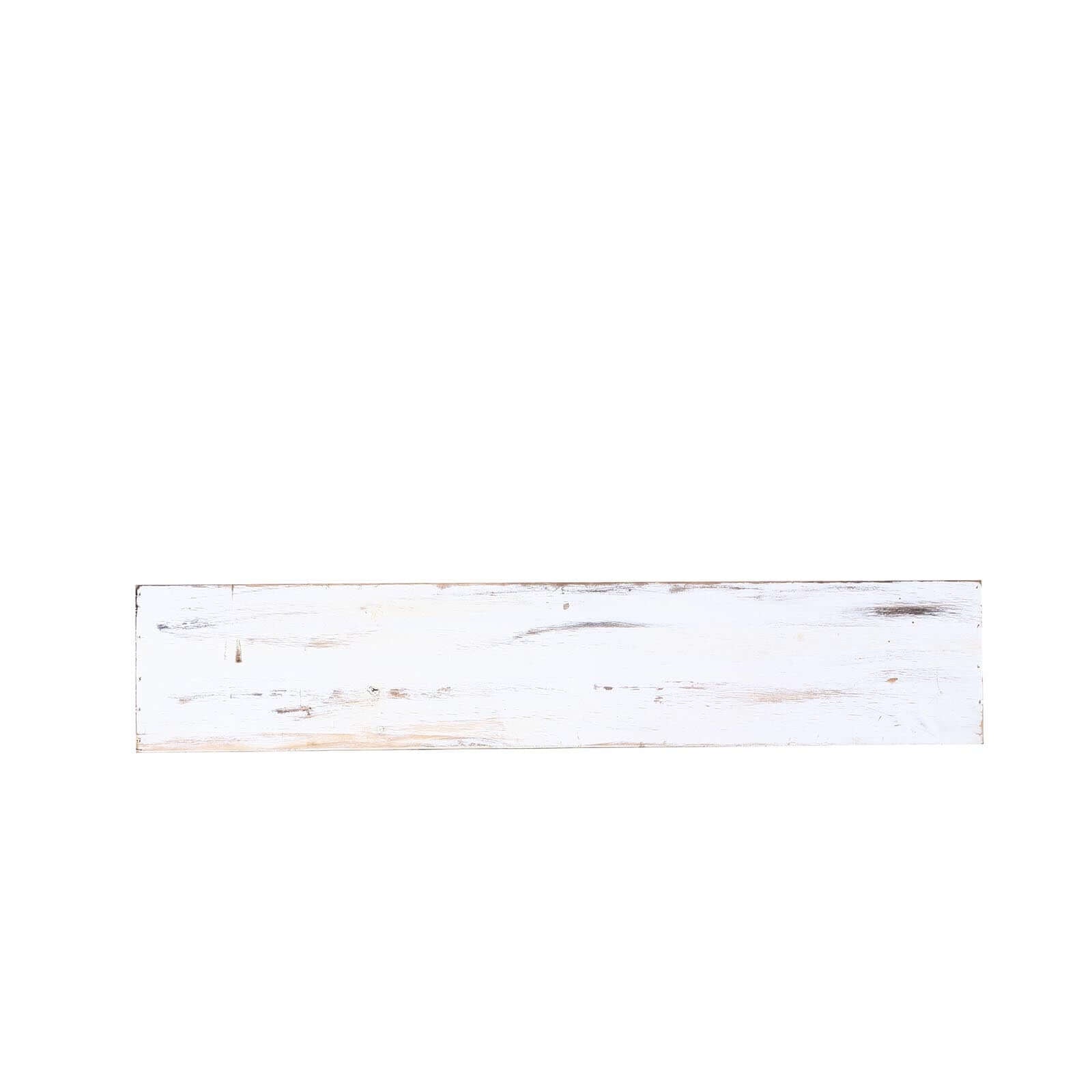 White Wood Planter Rectangular Box 30x6- Durable Decor with Removable Plastic Liner for Tables