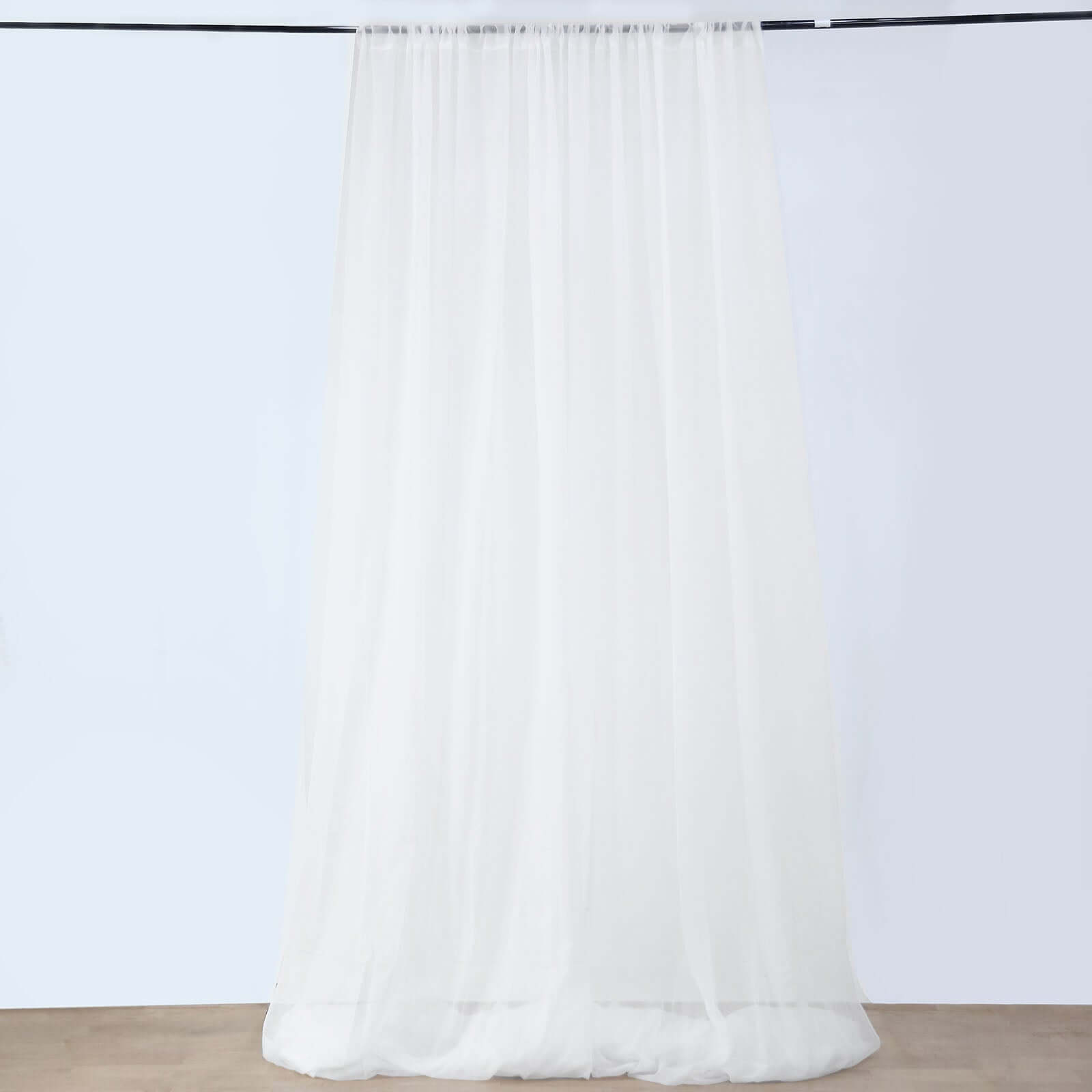 10ftx20ft Ivory Sheer Durable Flame Resistant Ceiling Drape Curtain Panels