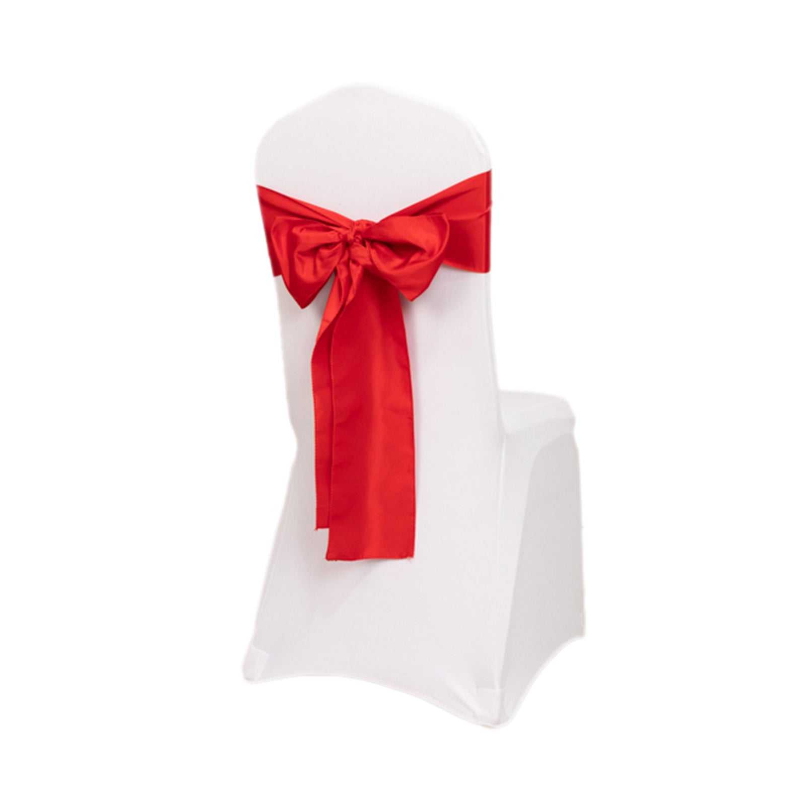 5 Pack Lamour Satin 6x106 Chair Sashes Red - Stylish Reusable Decorative Bows