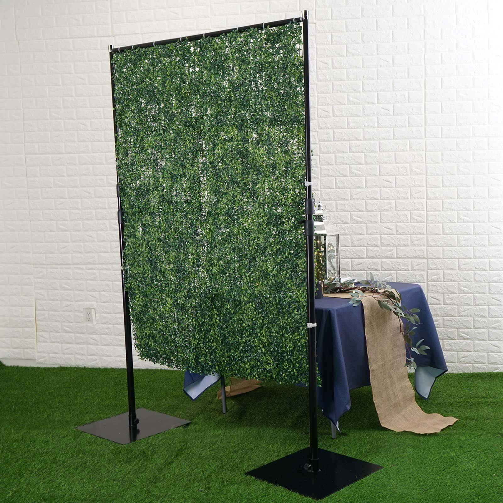 4ft x 9ft Portable Isolation Wall with Artificial Grass Wall Panels, Floor Standing Sneeze Guard