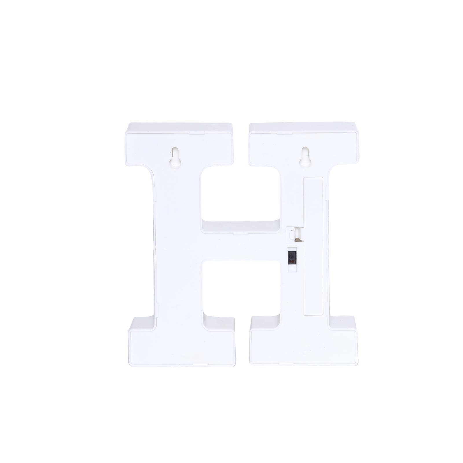 3D Marquee Letter H Warm White 6 LED Lights Gold - Chic Light-Up Decor for Events 6