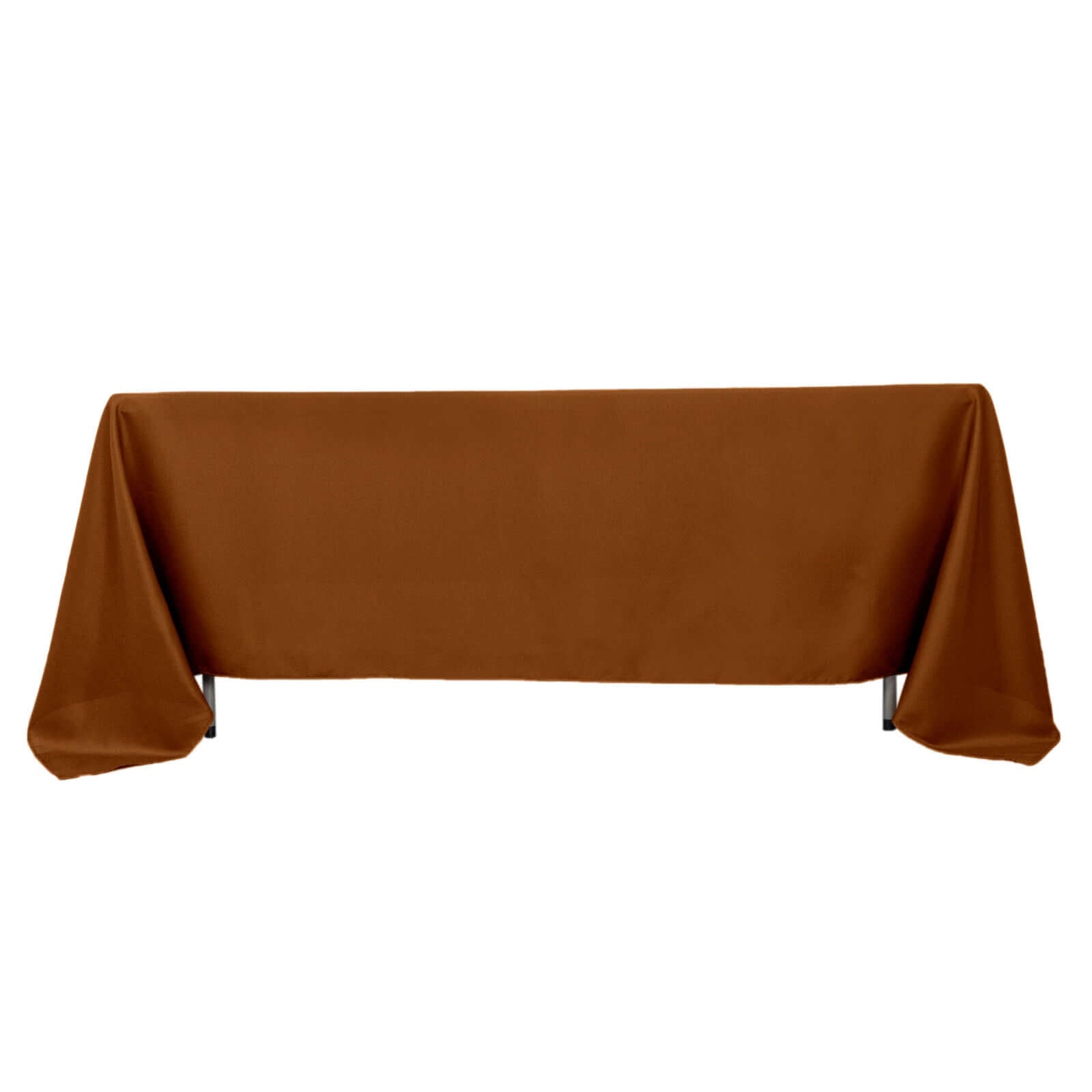 Polyester 72x120 Rectangle Tablecloth Cinnamon Brown - Durable and Stylish Table Cover