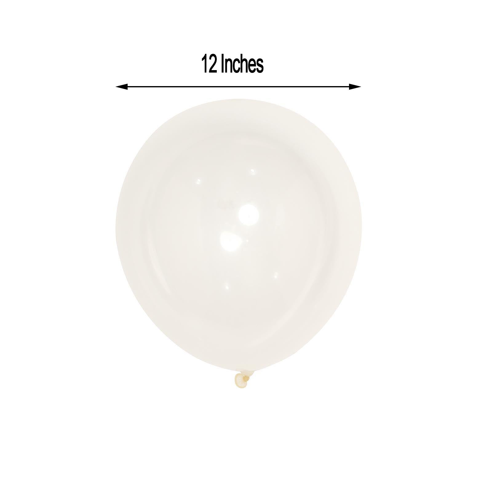 25 Pack 12 Shiny Pearl Clear Latex Helium, Air or Water Balloons