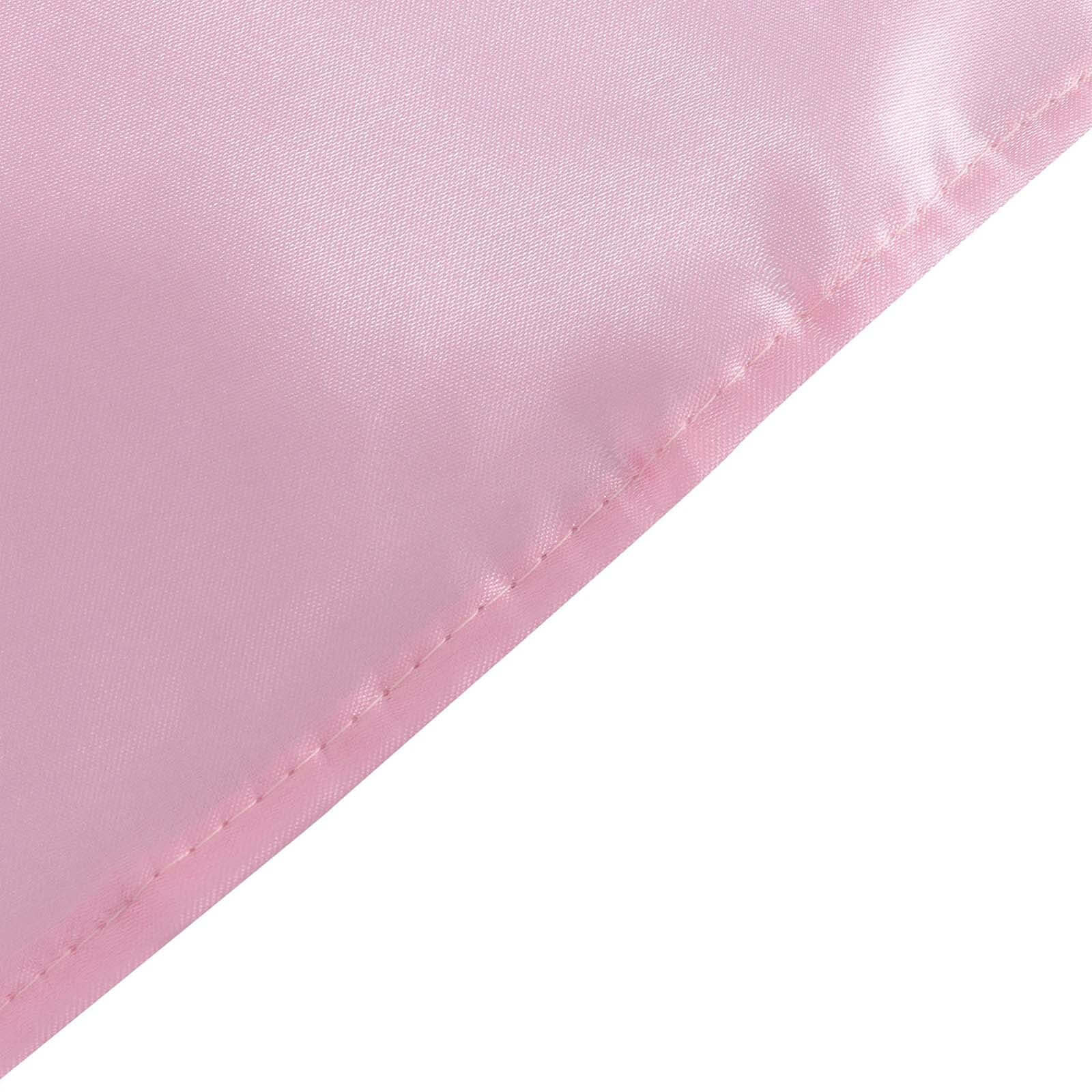 Satin Rectangular 90x132 Tablecloth Pink Satin - Seamless Table Cover