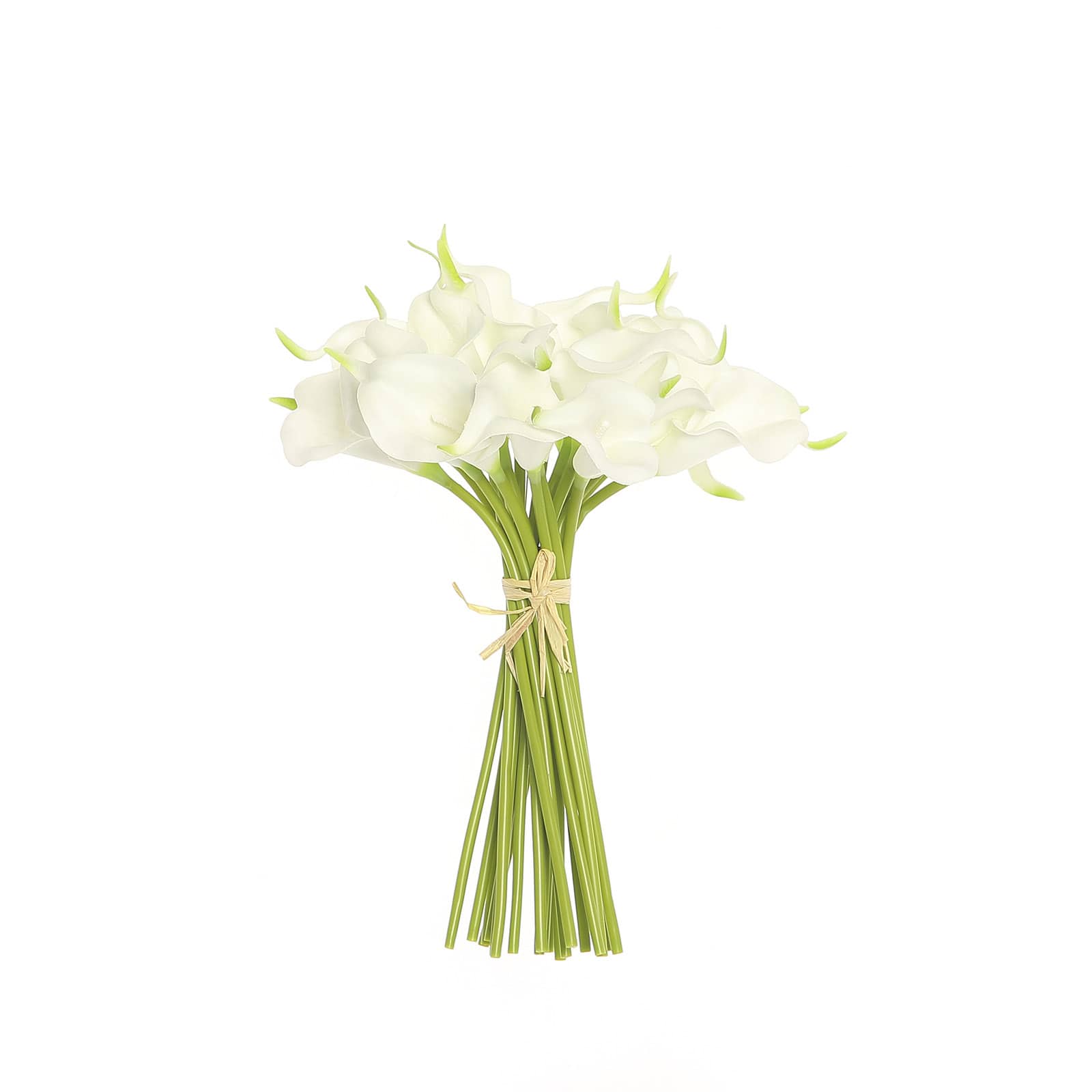 20 Stems 14 White Artificial Poly Foam Calla Lily Flowers