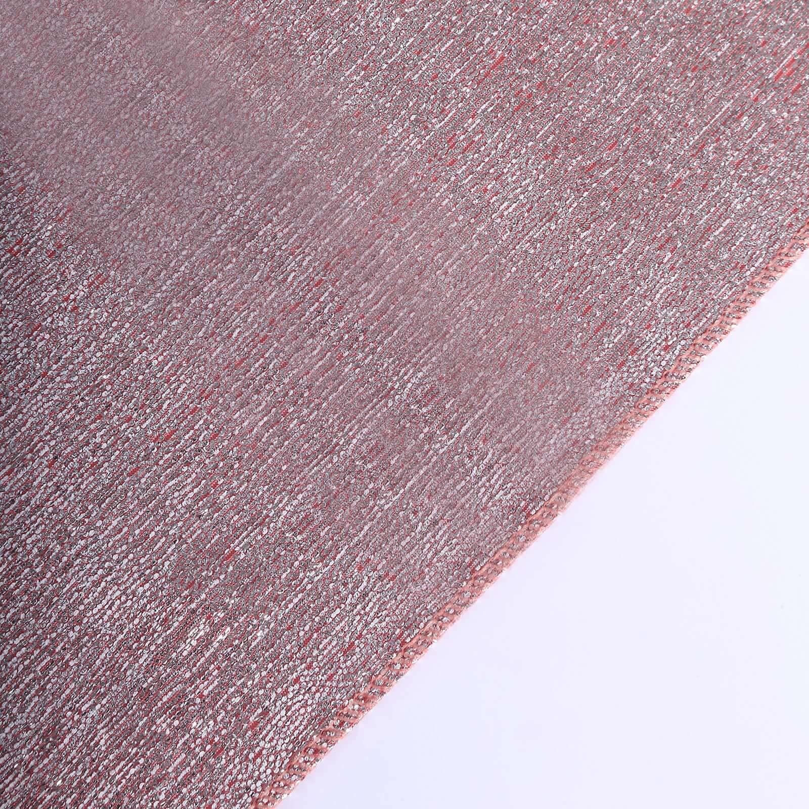 Polyester 12x108 Table Runner Rose Gold Shimmer Sequin Dots - Wrinkle-Free Finish Table Linen