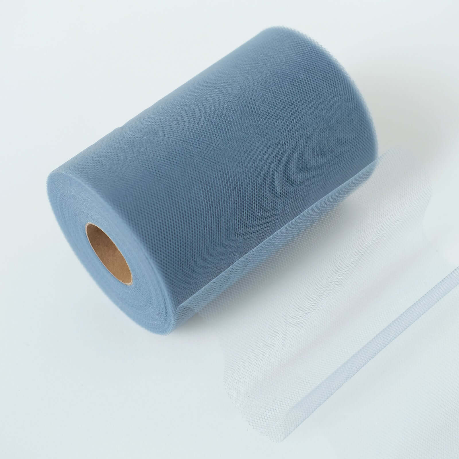 6x100 Yards Dusty Blue Tulle Fabric Bolt, Sheer Fabric Spool Roll For Crafts