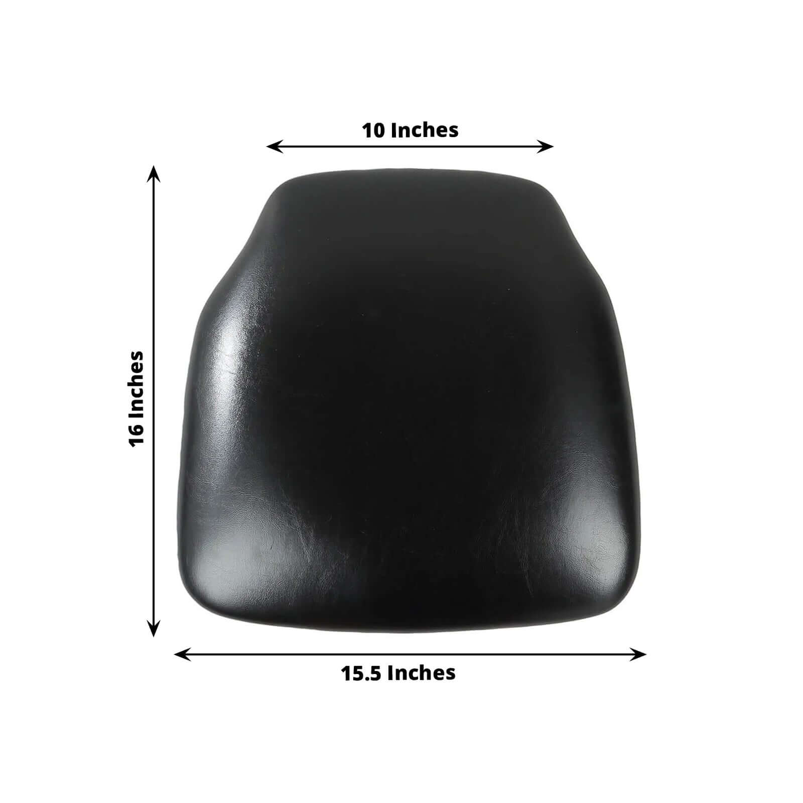 5 Pack PU Leather 1.5 Thick Seat Pads with Wood Backing for Chiavari Chairs Black - Memory Foam Tie-Less Non-Slip Design 16