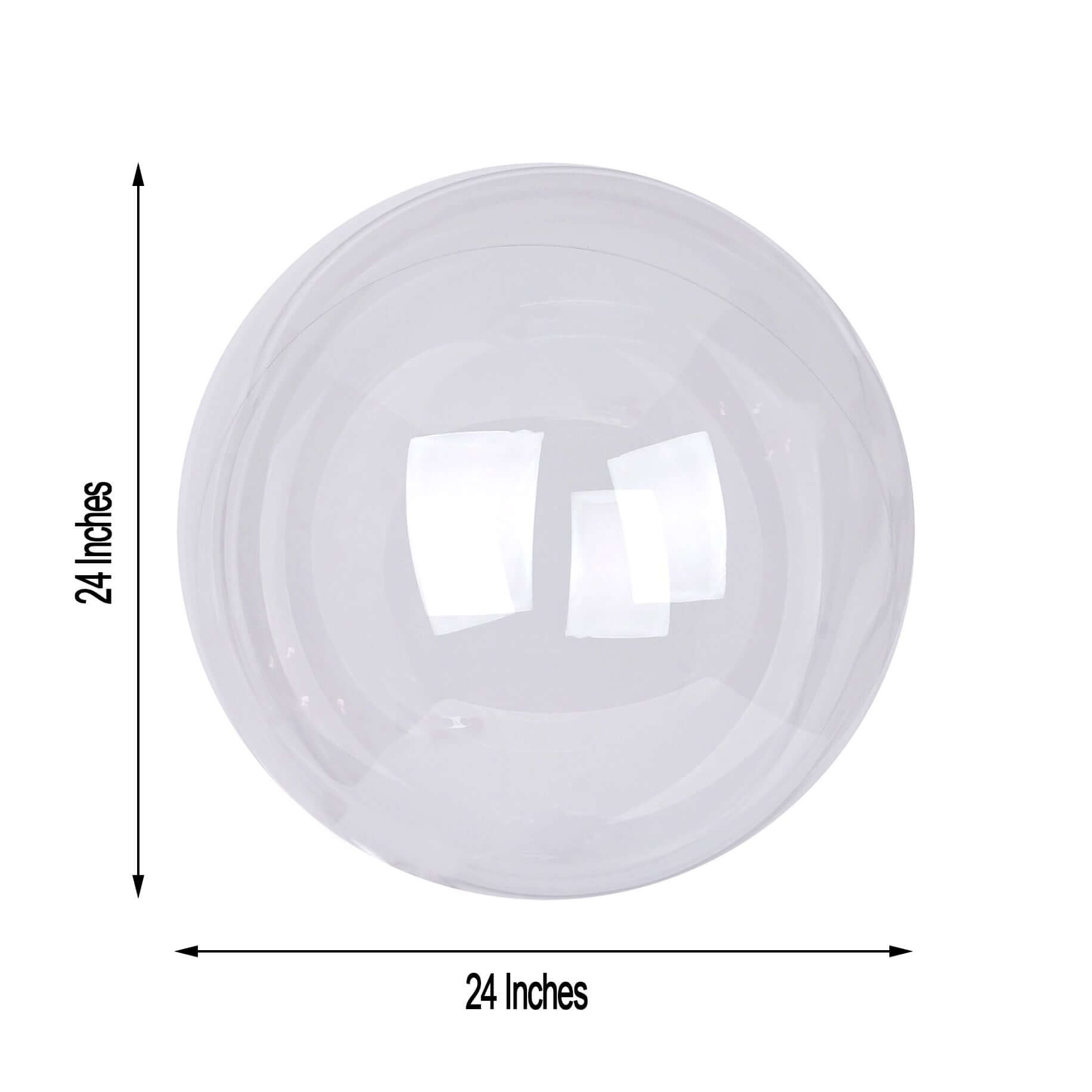 24 Clear Fully Transparent Durable PVC Helium or Air Bubble Balloon