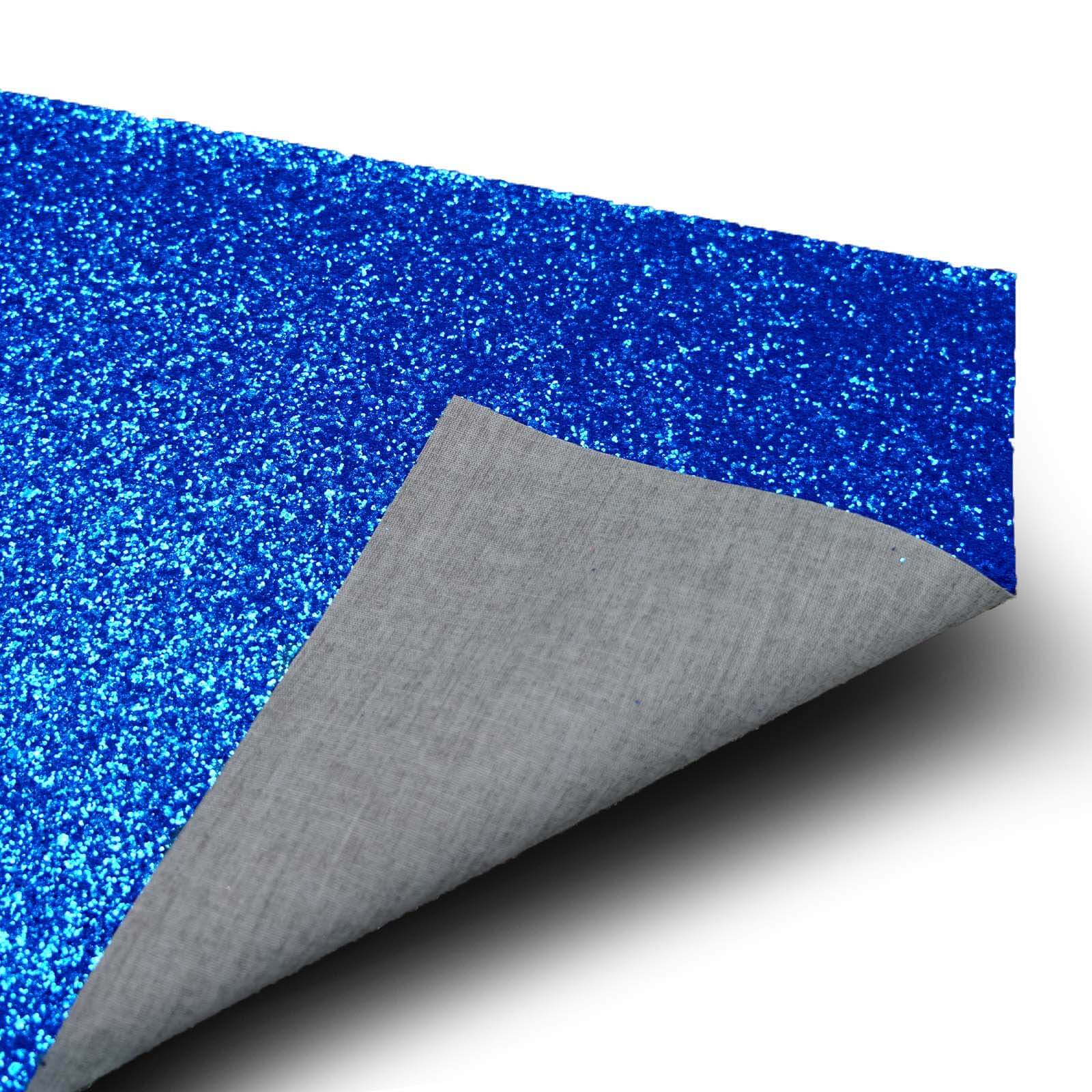 6-Pack Placemats Glitter Design Royal Blue Sparkle Rectangle - Non-Slip Decorative Dining Table Mats 12x18