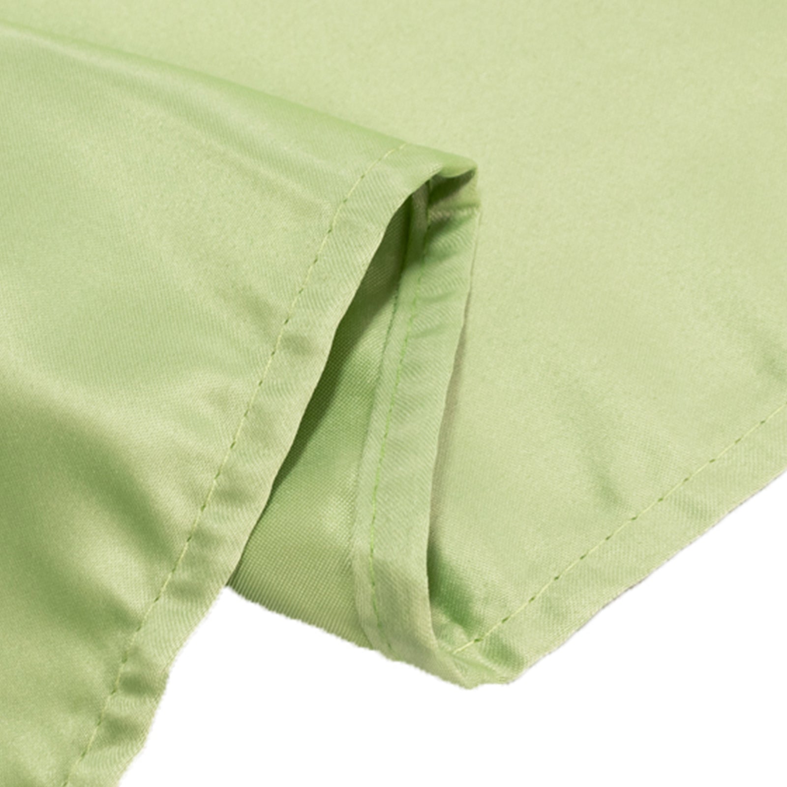 Lamour Satin 90x132 Rectangle Tablecloth Sage Green - Soft & Silk-Like Seamless Table Cover