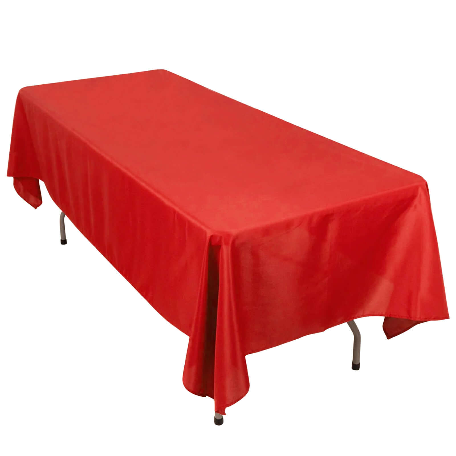 Premium Polyester 60x102 Rectangle Tablecloth Red - Durable 220GSM Wrinkle-Resistant Table Cover