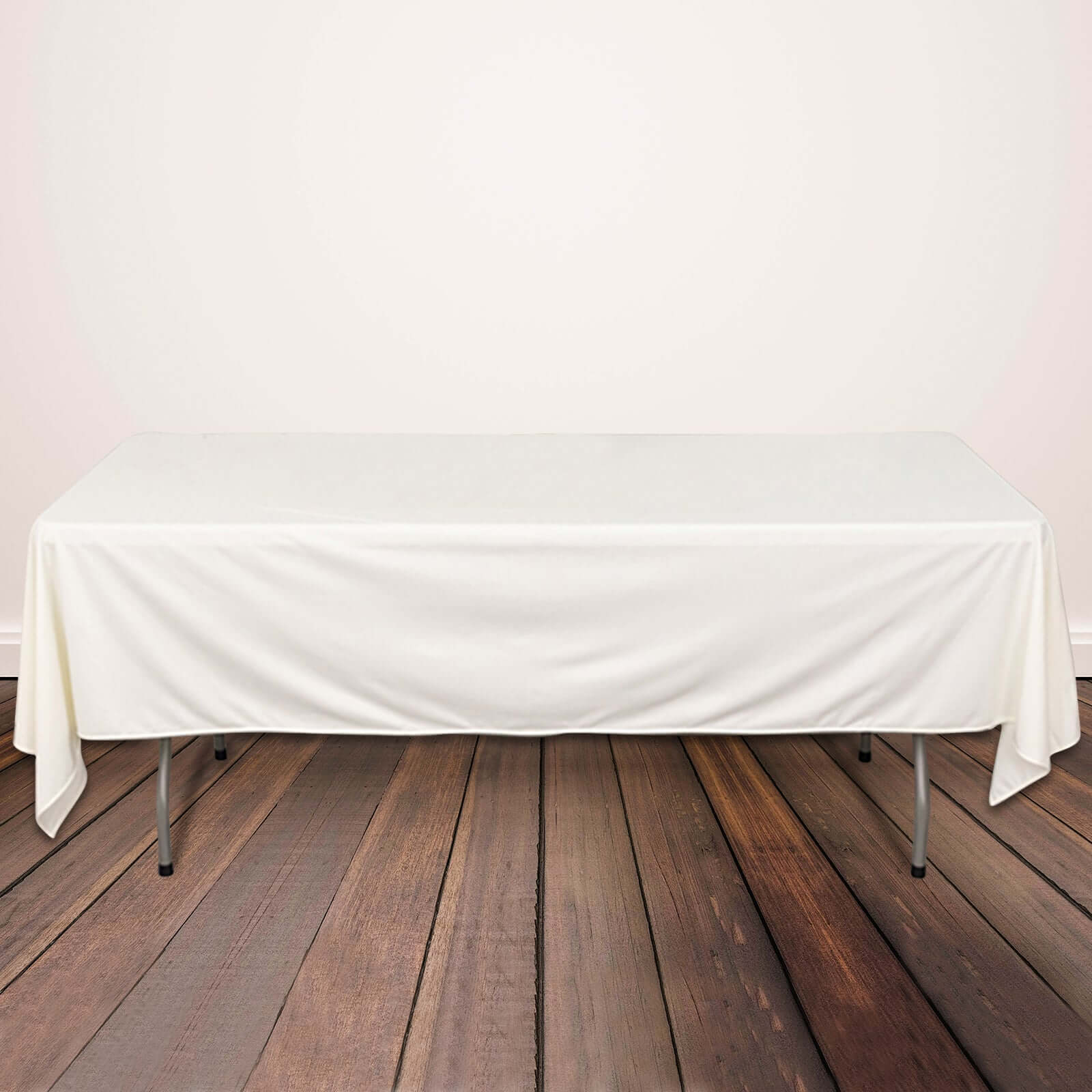 Premium Scuba Rectangular 60x102 Tablecloth Ivory - Wrinkle Free & Stain Resistant Table Cover