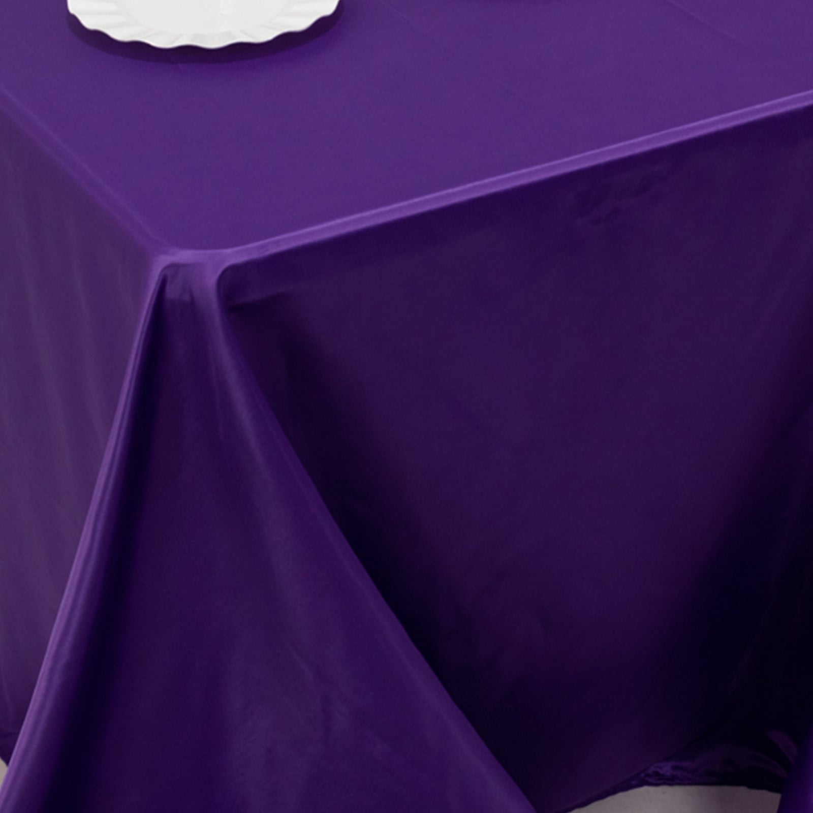 Lamour Satin 90x132 Rectangle Tablecloth Purple - Soft & Silk-Like Seamless Table Cover