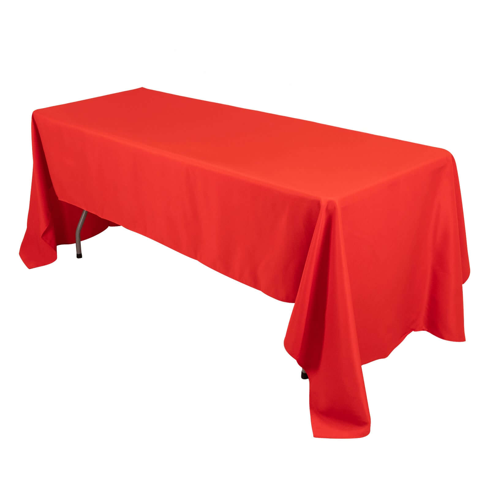 Premium Polyester 60x126 Rectangle Tablecloth Red - Stain-Resistant 220GSM Finish Table Cover