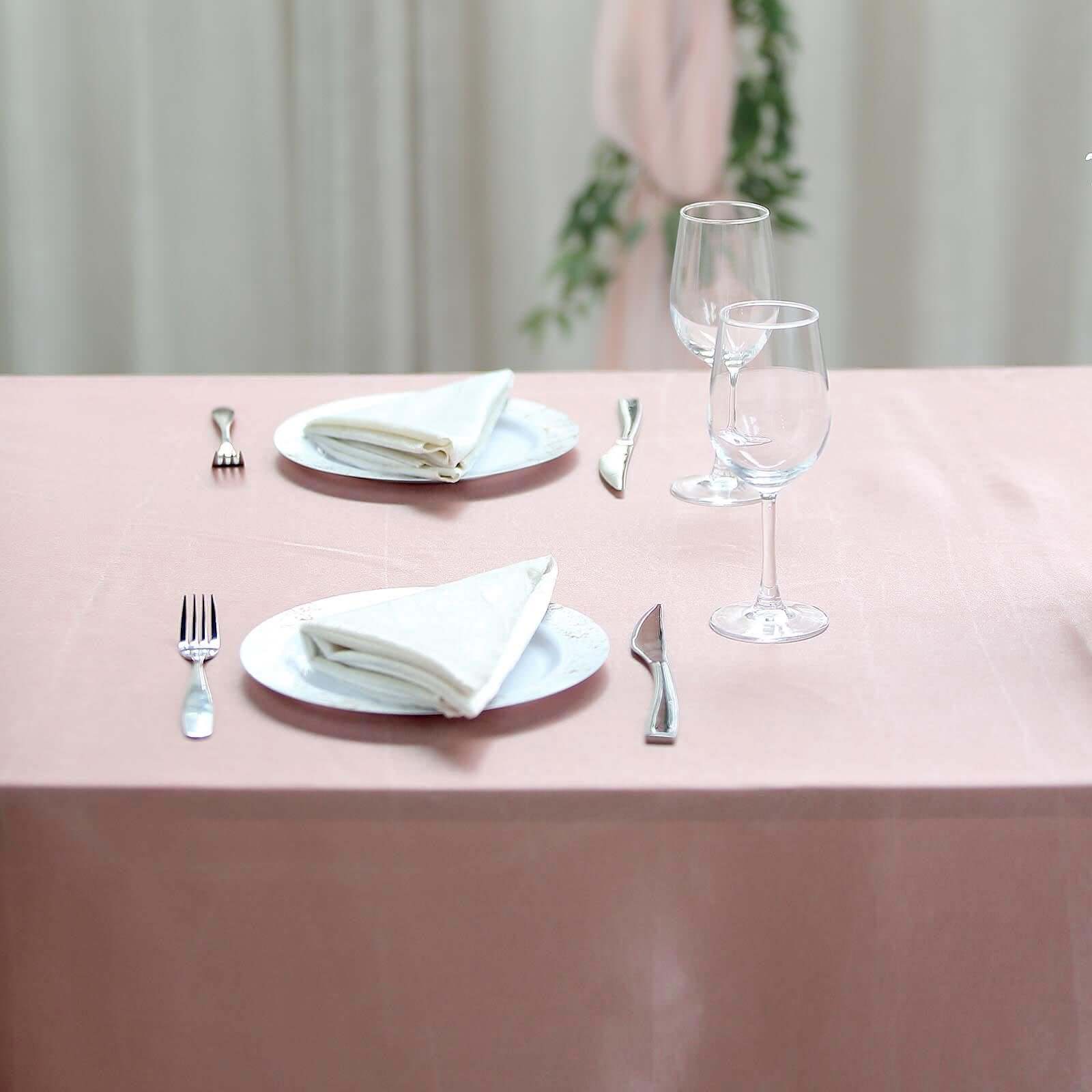 Satin Rectangular 60x102 Tablecloth Dusty Rose - Smooth and Lustrous Table Cover