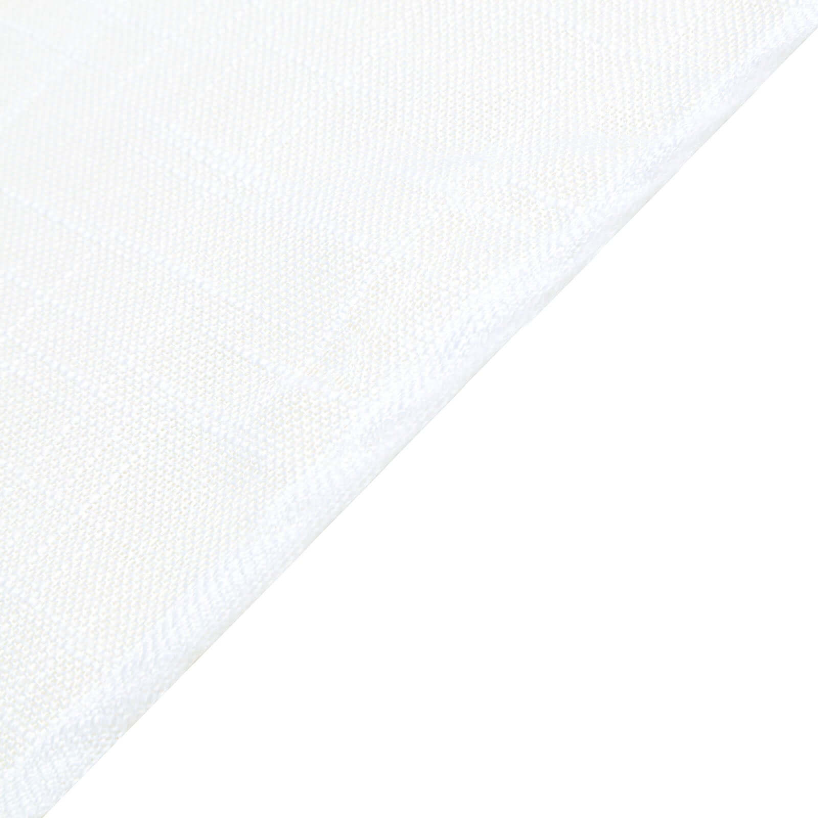 Linen 72x72 Table Overlay Square Tablecloth White - Slubby Textured Wrinkle-Resistant Design for Stylish Occasions