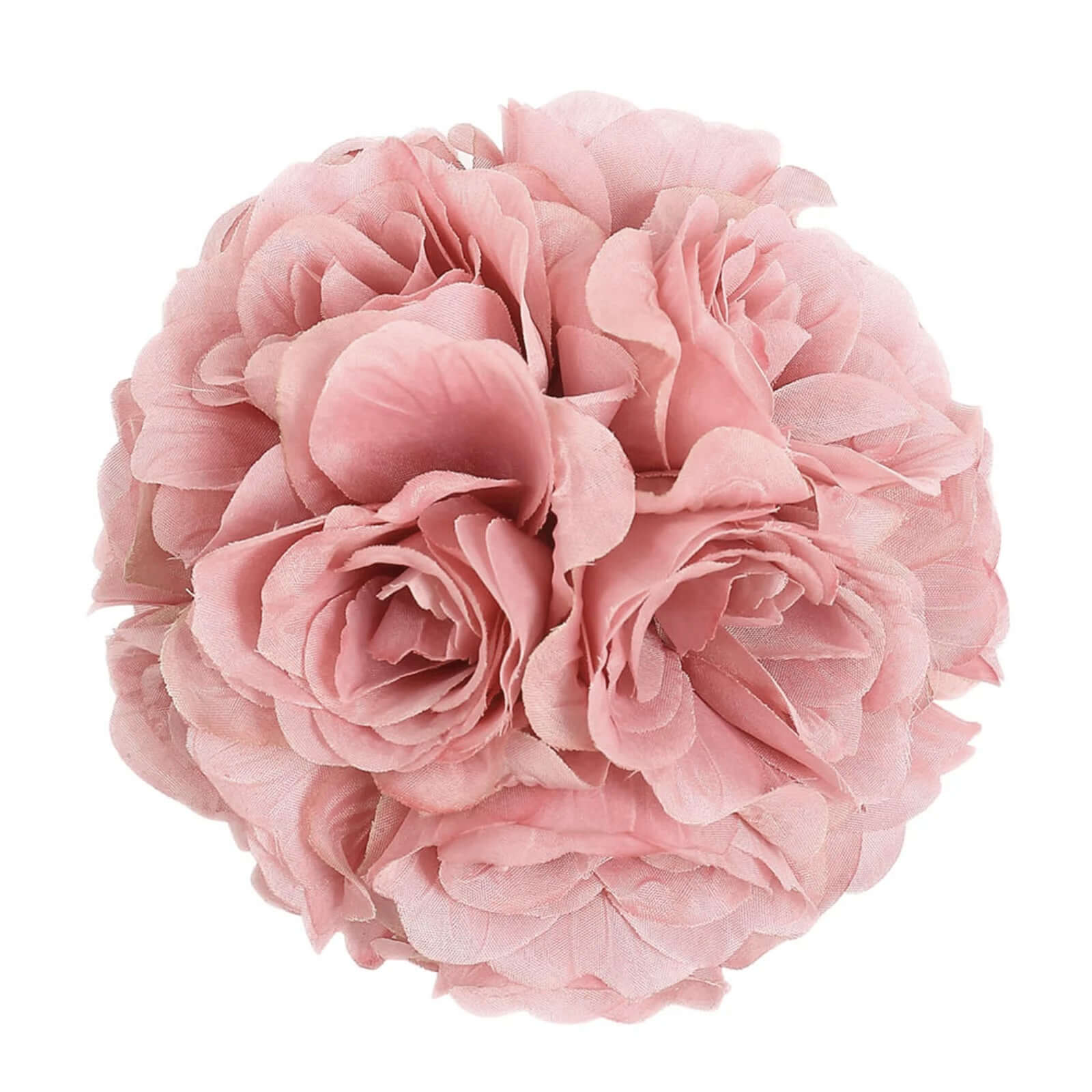 2 Pack 7 Mauve Artificial Silk Rose Kissing Ball, Faux Flower Ball