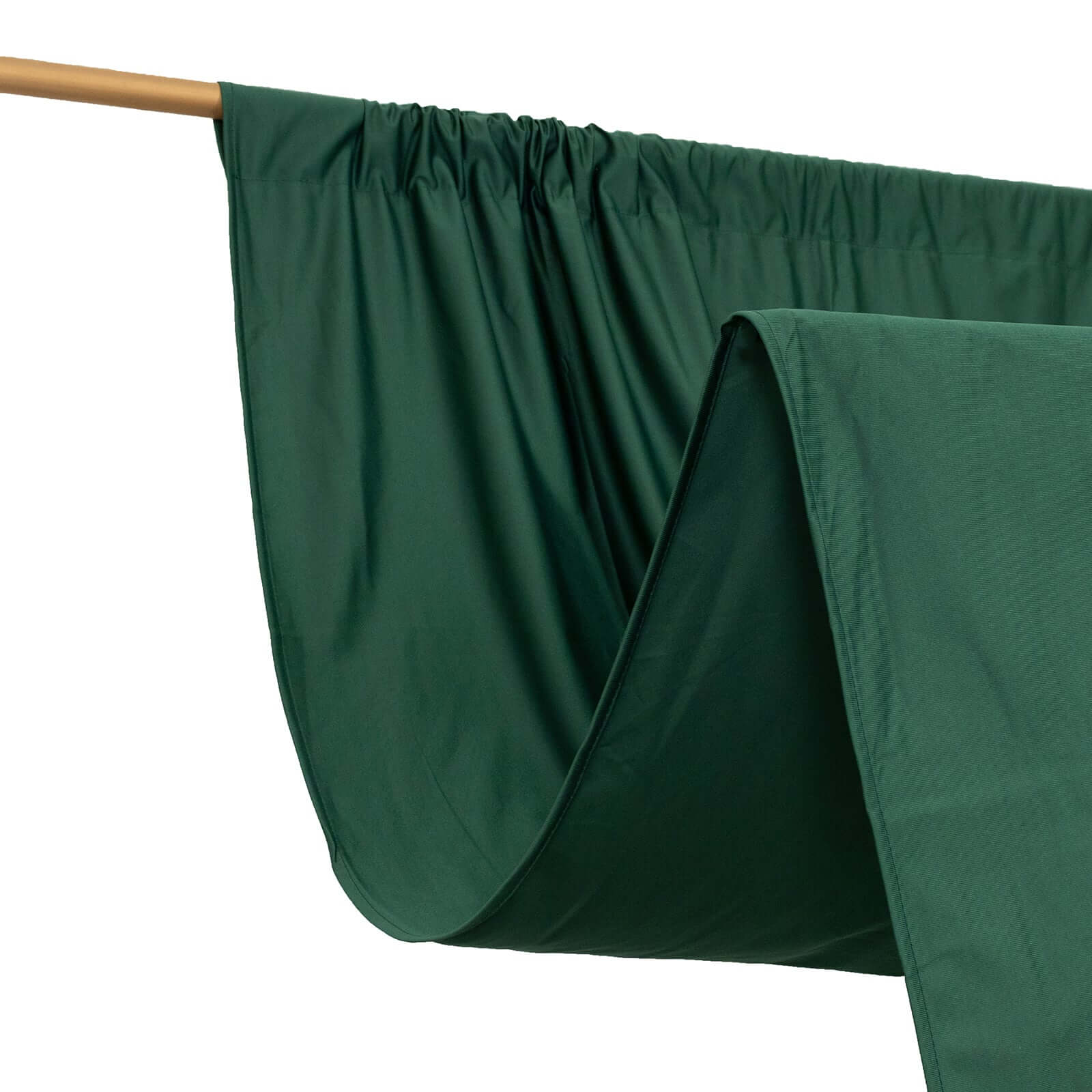 Hunter Emerald Green Scuba Polyester Event Curtain Drapes, Durable Flame Resistant Backdrop Event Panel Wrinkle Free with Rod Pockets - 5ftx14ft