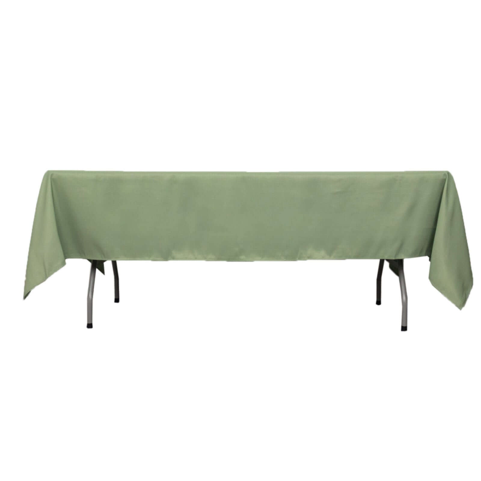 Premium Polyester 60x102 Rectangle Tablecloth Dusty Sage Green - Durable 220GSM Wrinkle-Resistant Table Cover