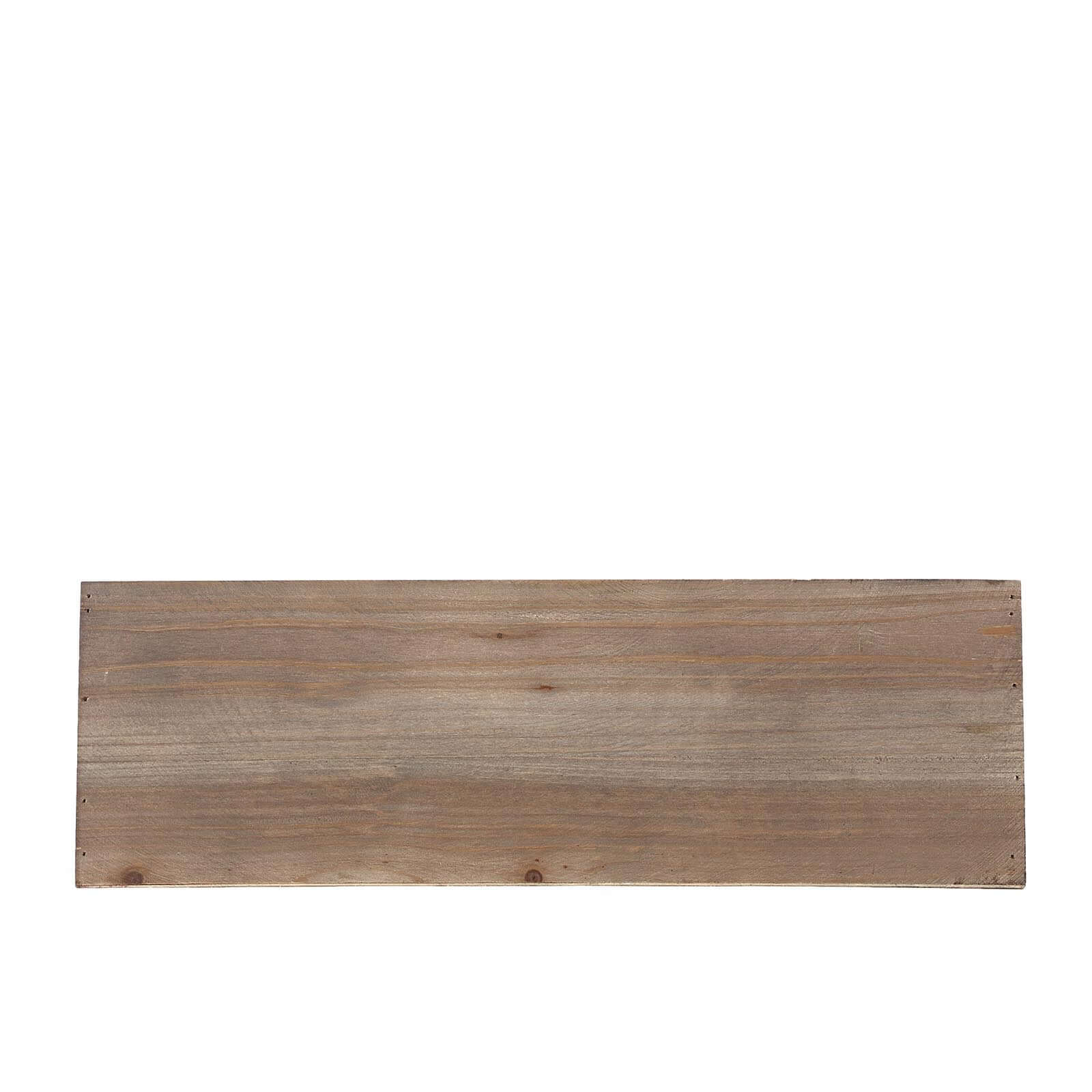 Natural Wood Planter Rectangular Box 18x6- Durable Decor with Removable Plastic Liner for Table Displays