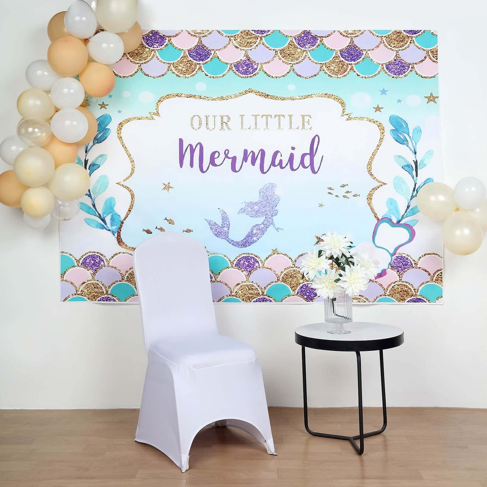 5ftx7ft Our Little Mermaid Print Vinyl Photo Shoot Backdrop