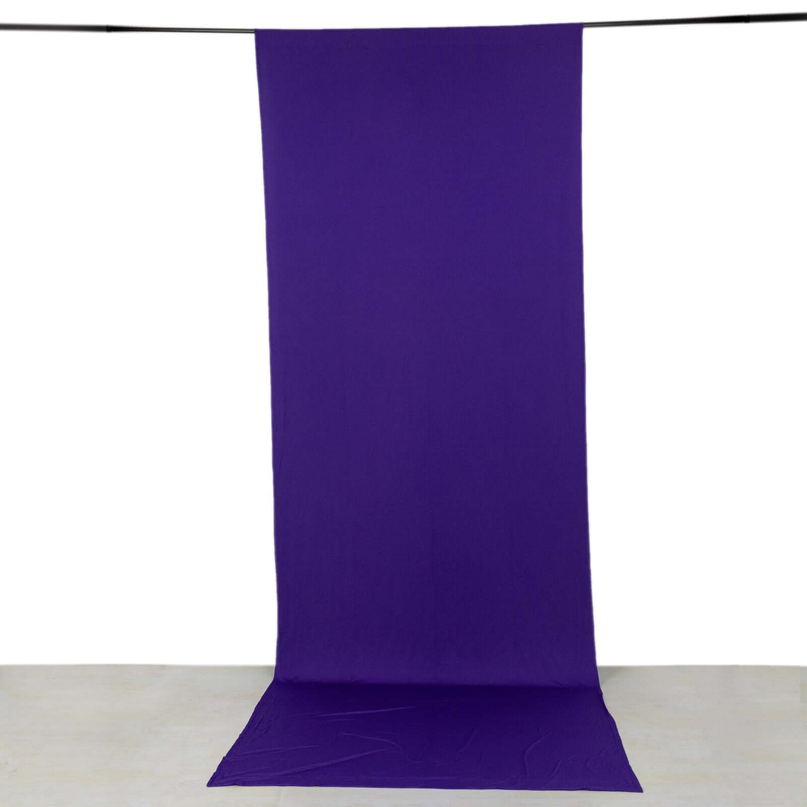 Purple 4-Way Stretch Spandex Event Curtain Drapes, Wrinkle Free Backdrop Event Panel with Rod Pockets - 5ftx14ft