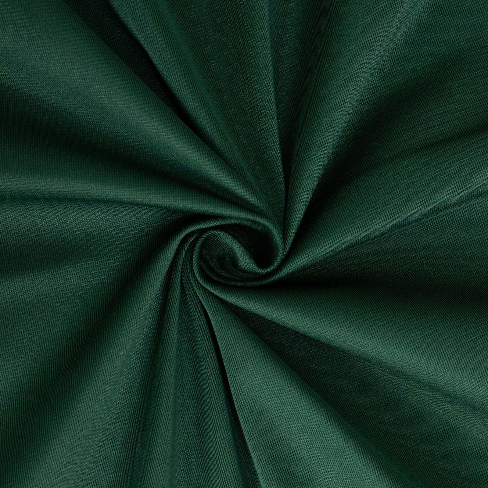 Premium Scuba Round 132 Tablecloth Hunter Emerald Green - Wrinkle Free & Stain Resistant Seamless Table Cover