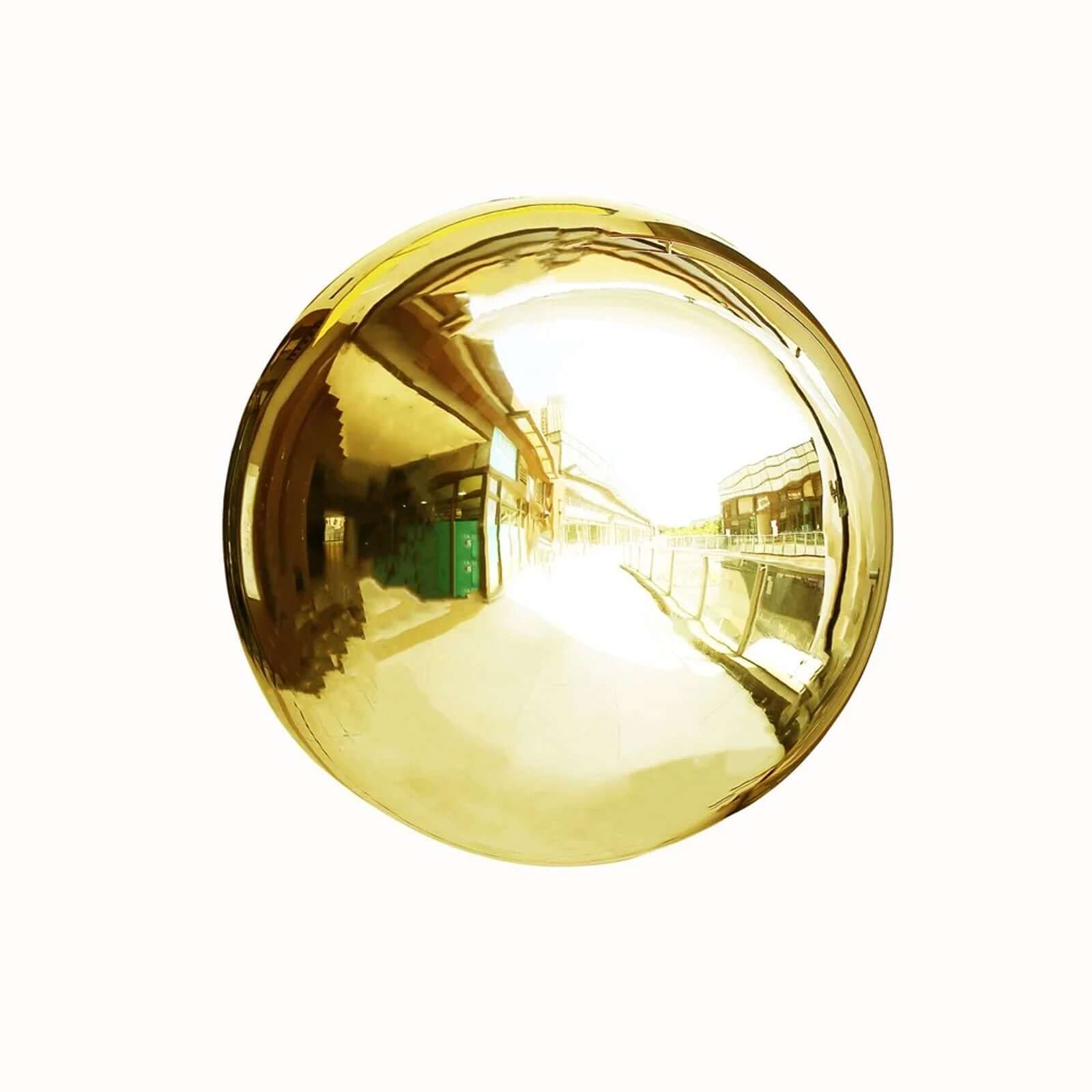 Gazing Globe Mirror Ball Reflective Hollow Stainless Steel Gold Sphere - Decorative Garden Accent Piece 20