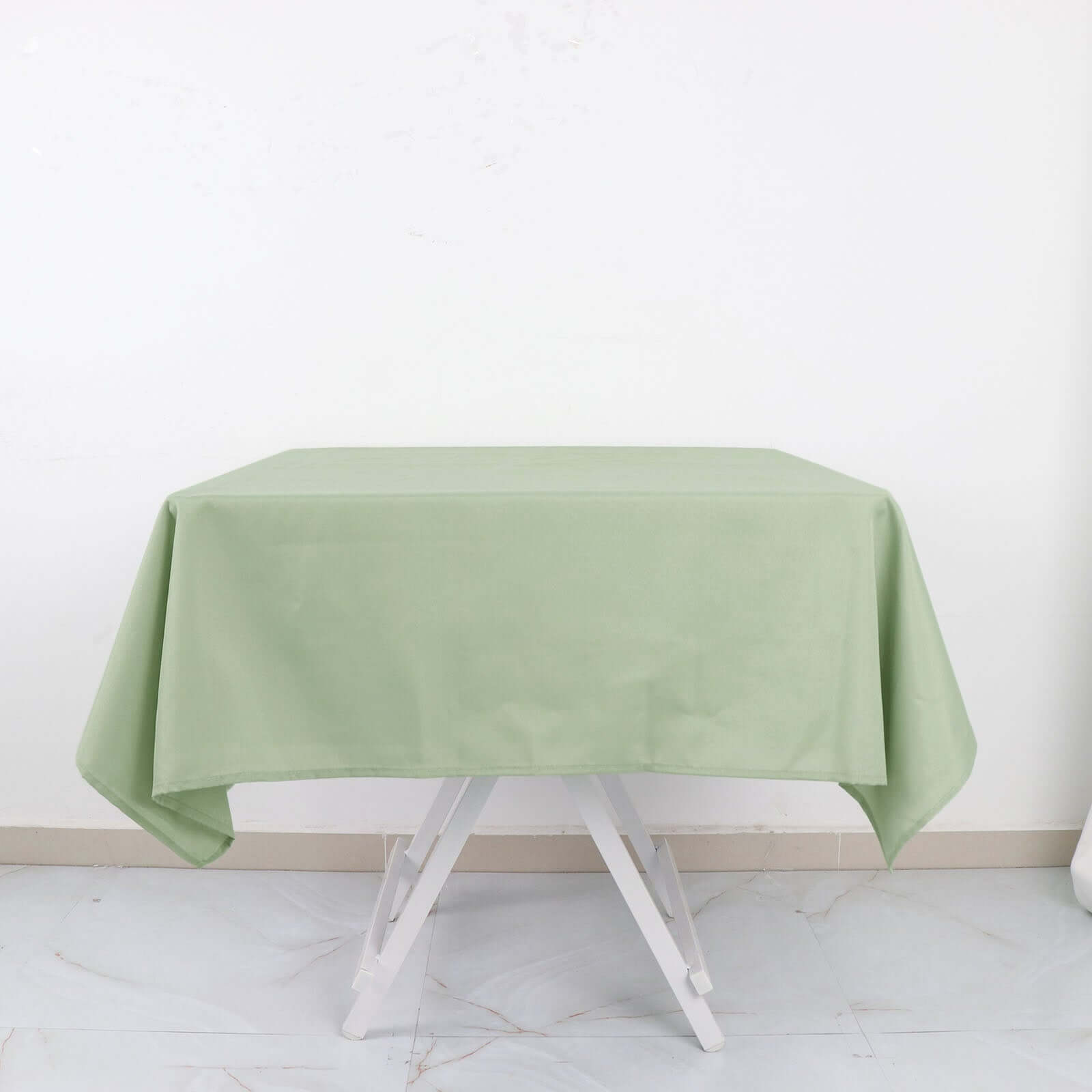 Polyester Square 54x54 Tablecloth Sage Green - Wrinkle-Resistant & Durable Table Cover