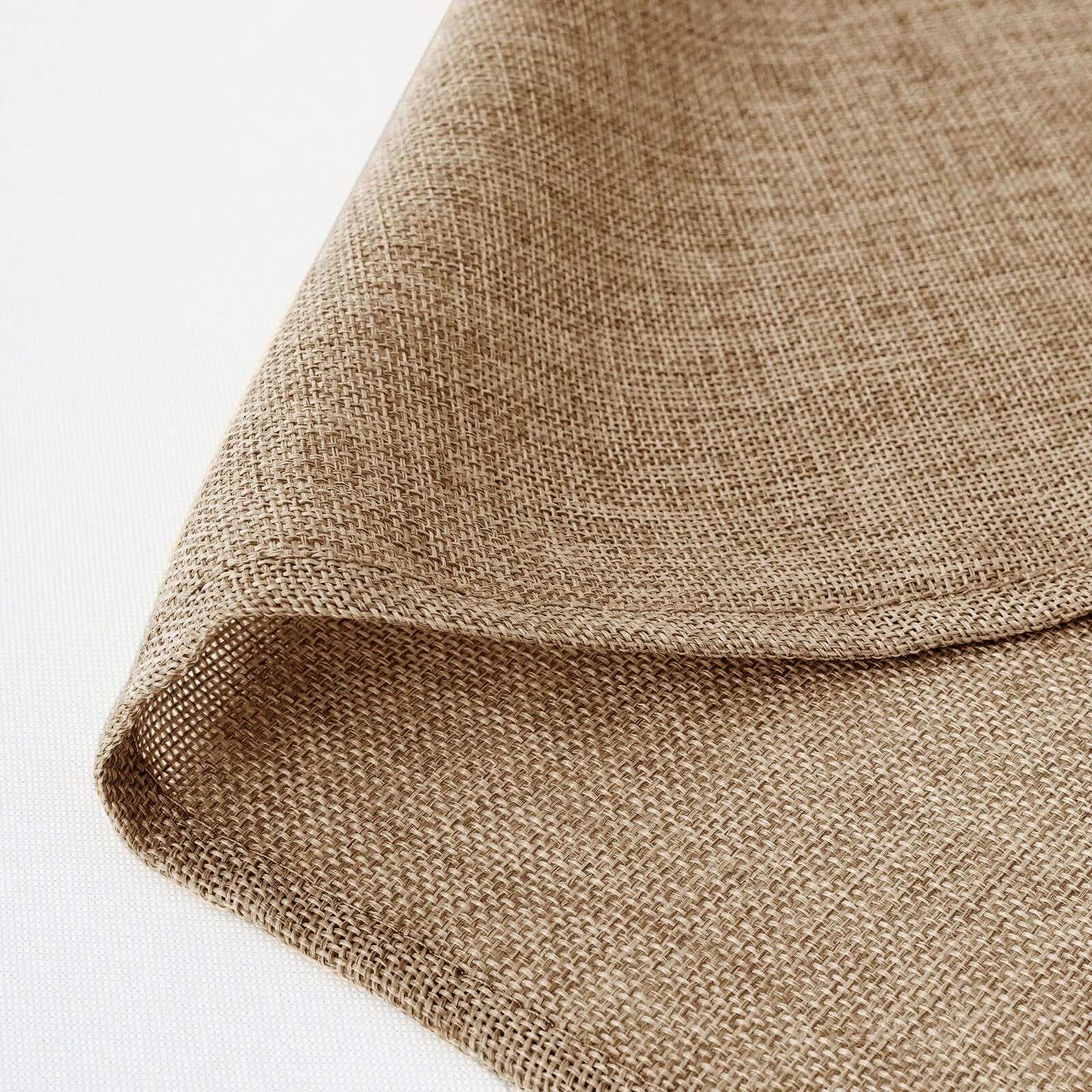 Faux Burlap Jute 60x102 Rectangle Tablecloth Natural - Rustic Event Table Linen