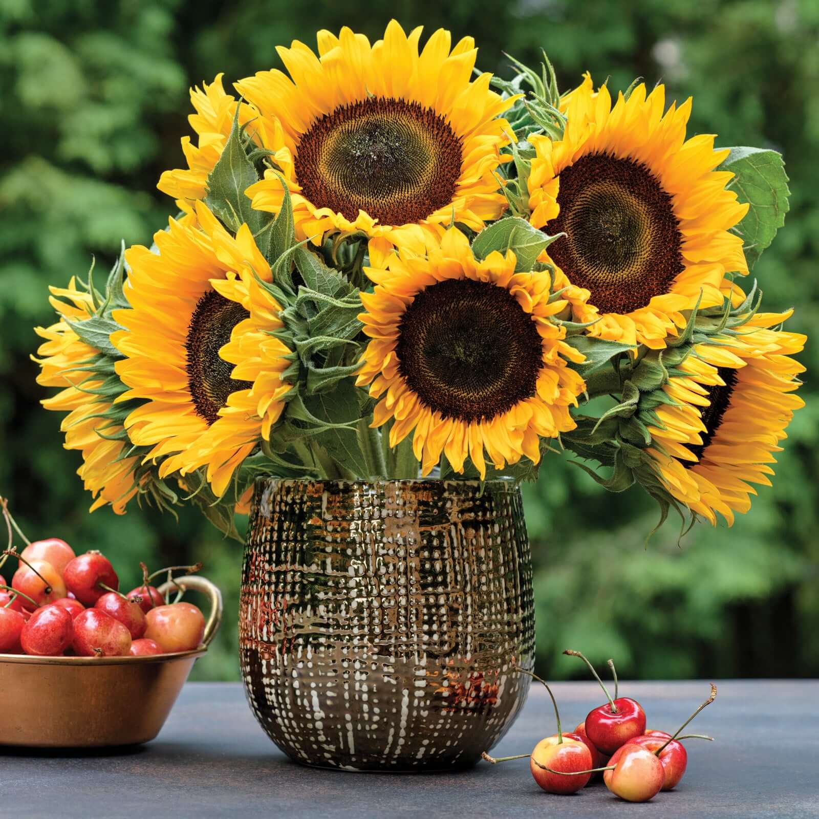 3 Stems 17 Yellow Artificial Silk Sunflower Flower Bouquet Branches