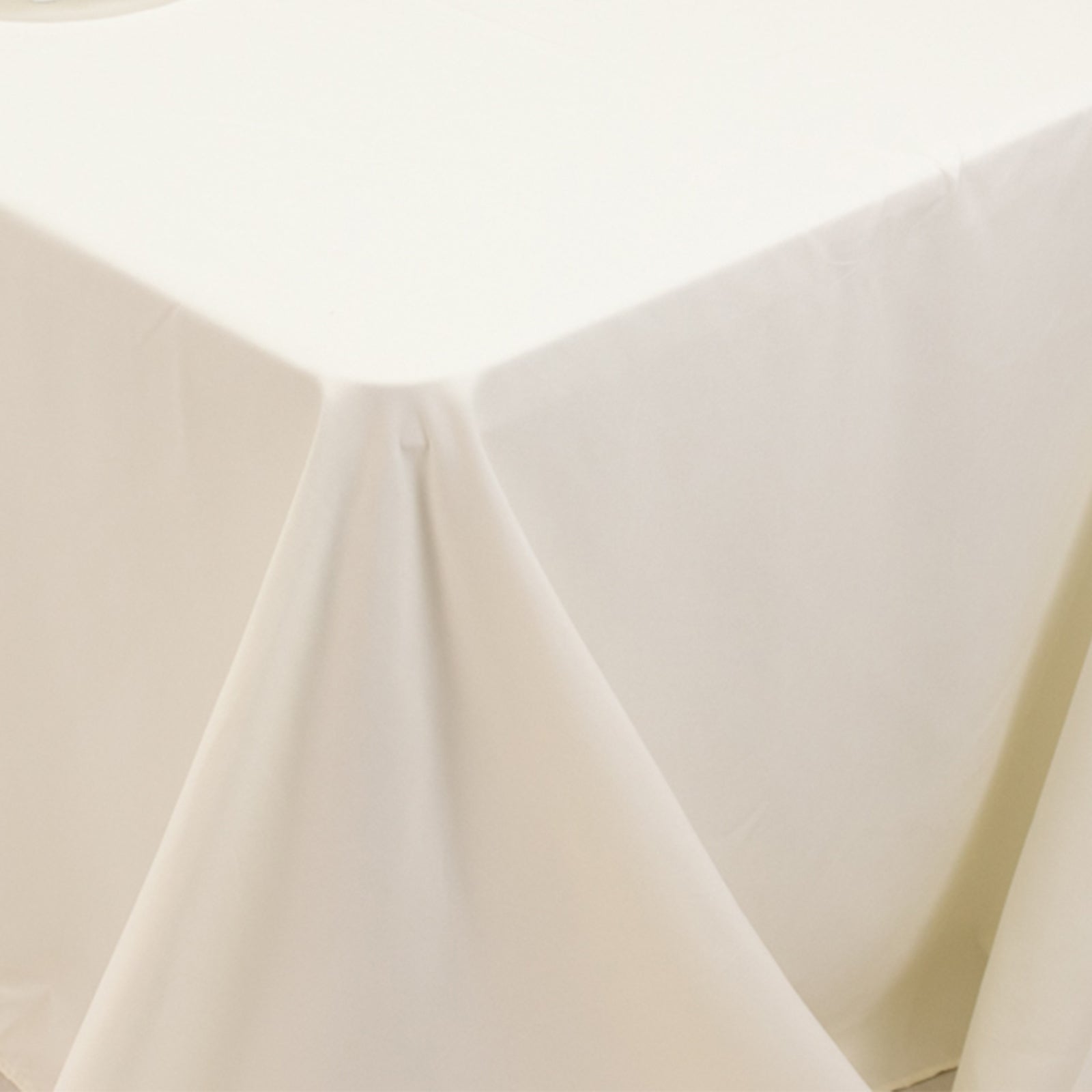 Cotton Blend 90x156 Rectangle Tablecloth Ivory - Seamless Wrinkle-Resistant Table Cover