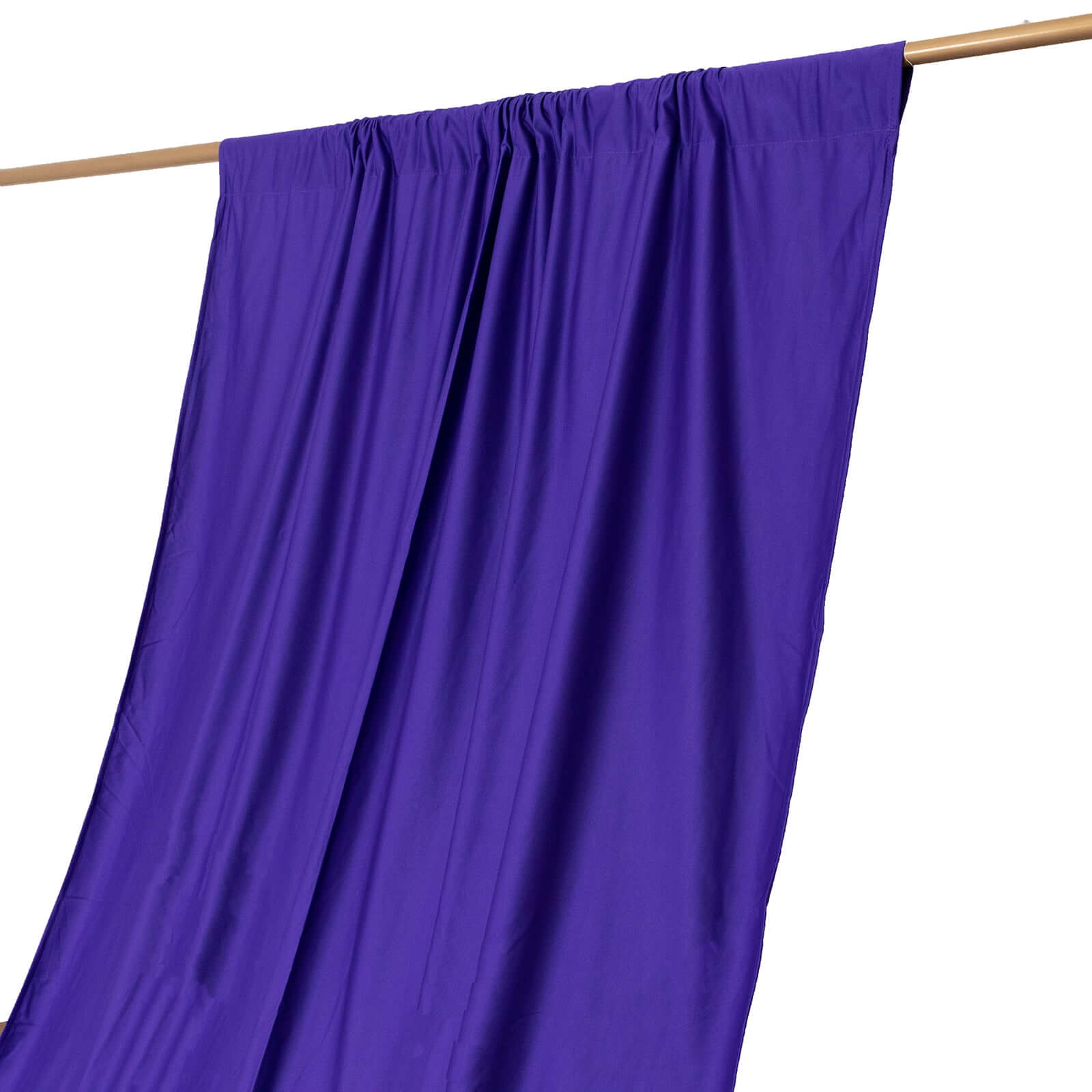 Purple Scuba Polyester Event Curtain Drapes, Durable Flame Resistant Backdrop Event Panel Wrinkle Free with Rod Pockets - 5ftx14ft