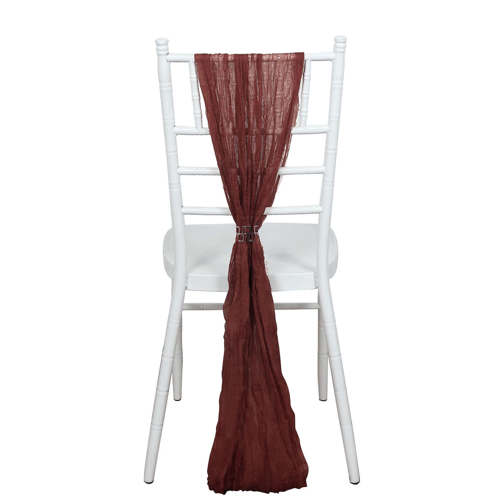 5 Pack Cheesecloth Gauze 16x88 Chair Sashes Burgundy - Boho Chair Decorations