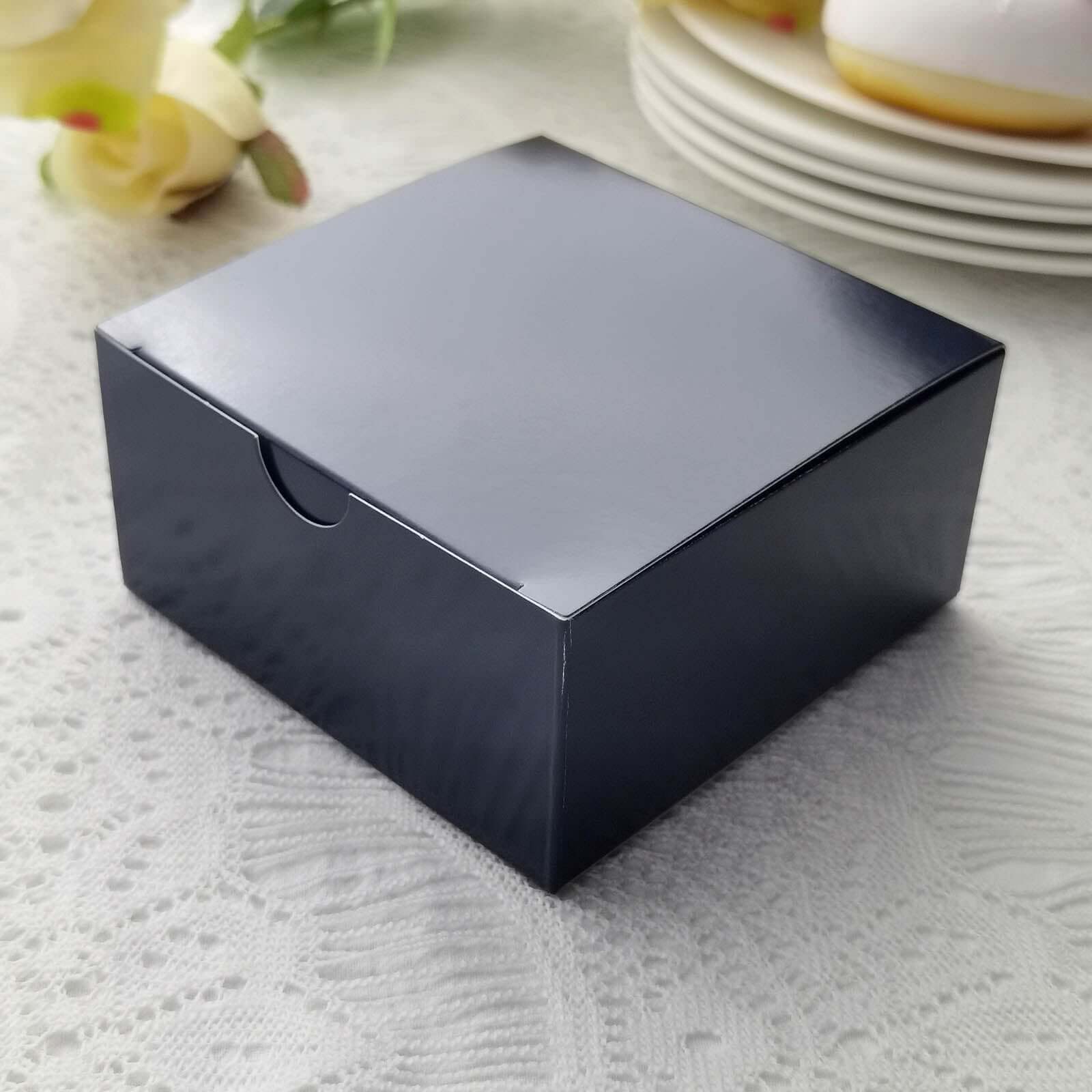 100 Pack 4x4x2 Navy Blue Cake Cupcake Party Favor Gift Boxes, DIY