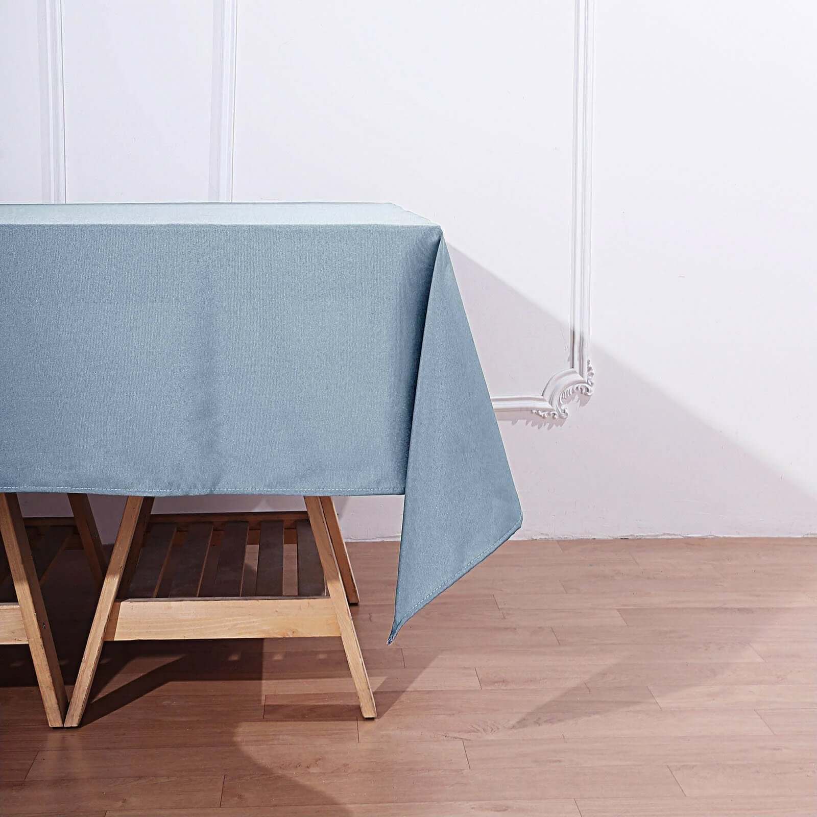 Polyester 70x70 Table Overlay Square Tablecloth Dusty Blue - Wrinkle-Resistant & Durable Table Cover