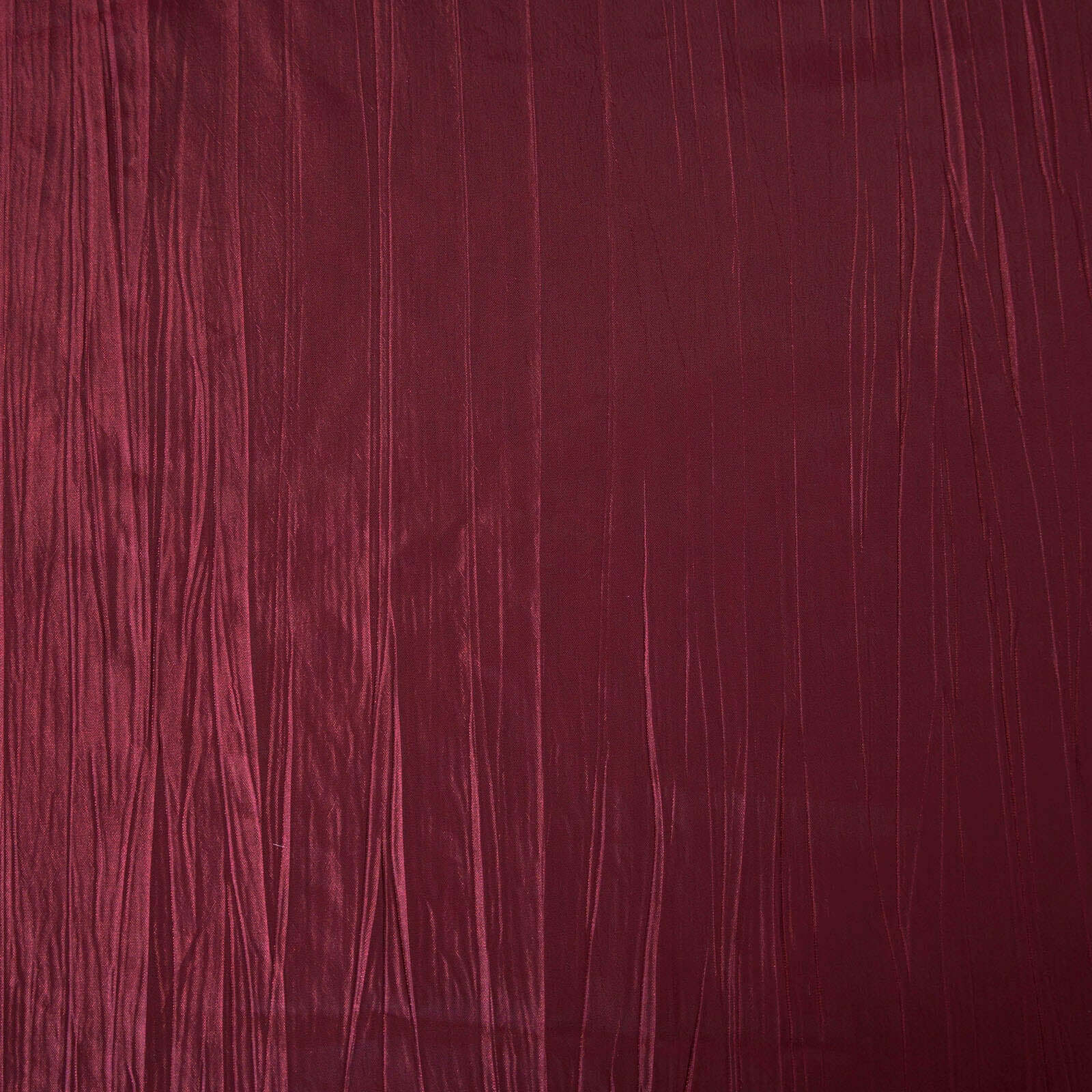 Taffeta 90x90 Table Overlay Square Tablecloth Burgundy - Accordion Crinkle Table Cover