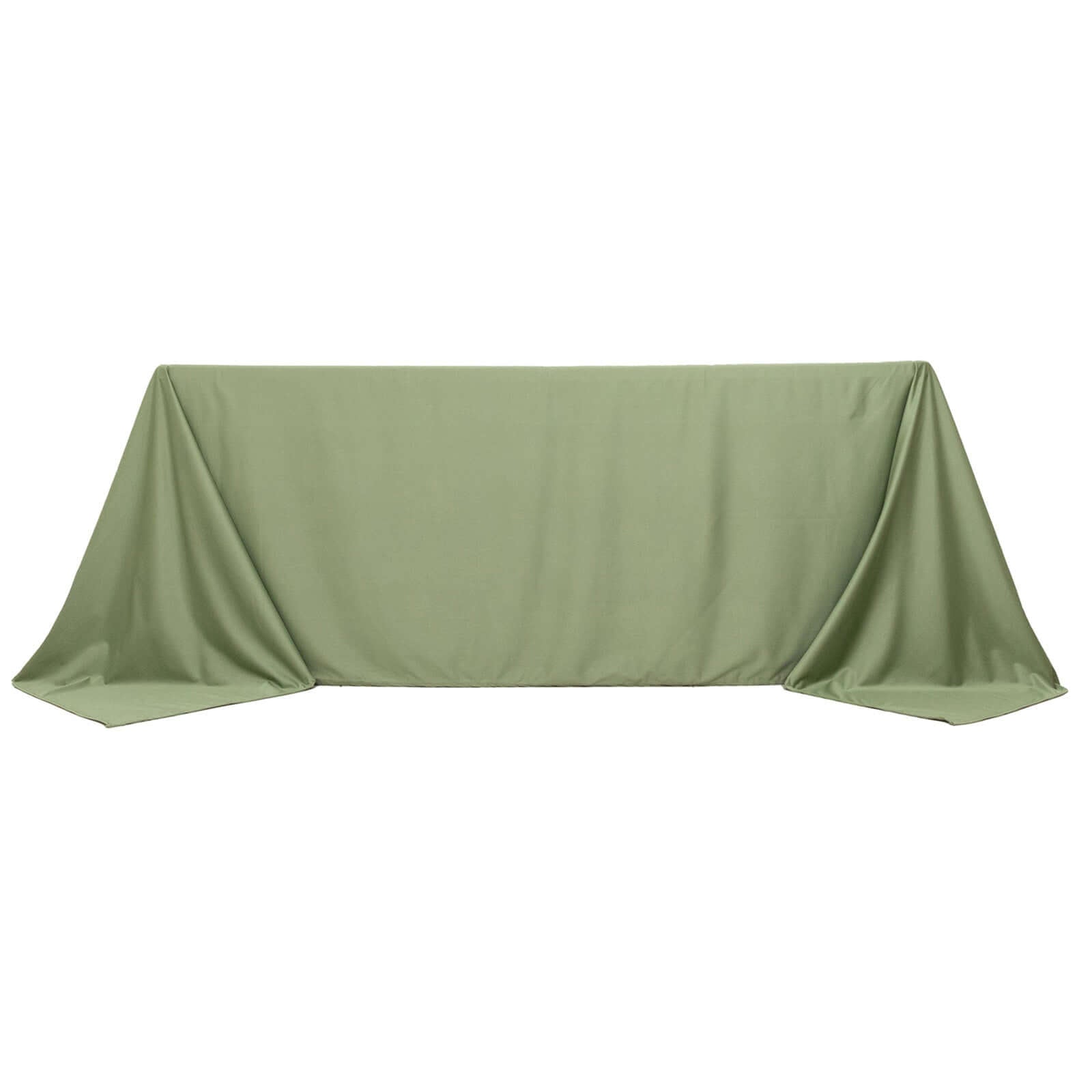 Premium Scuba Rectangular 90x132 Tablecloth Dusty Sage Green - Wrinkle Free, Stain Resistant & Seamless Table Cover