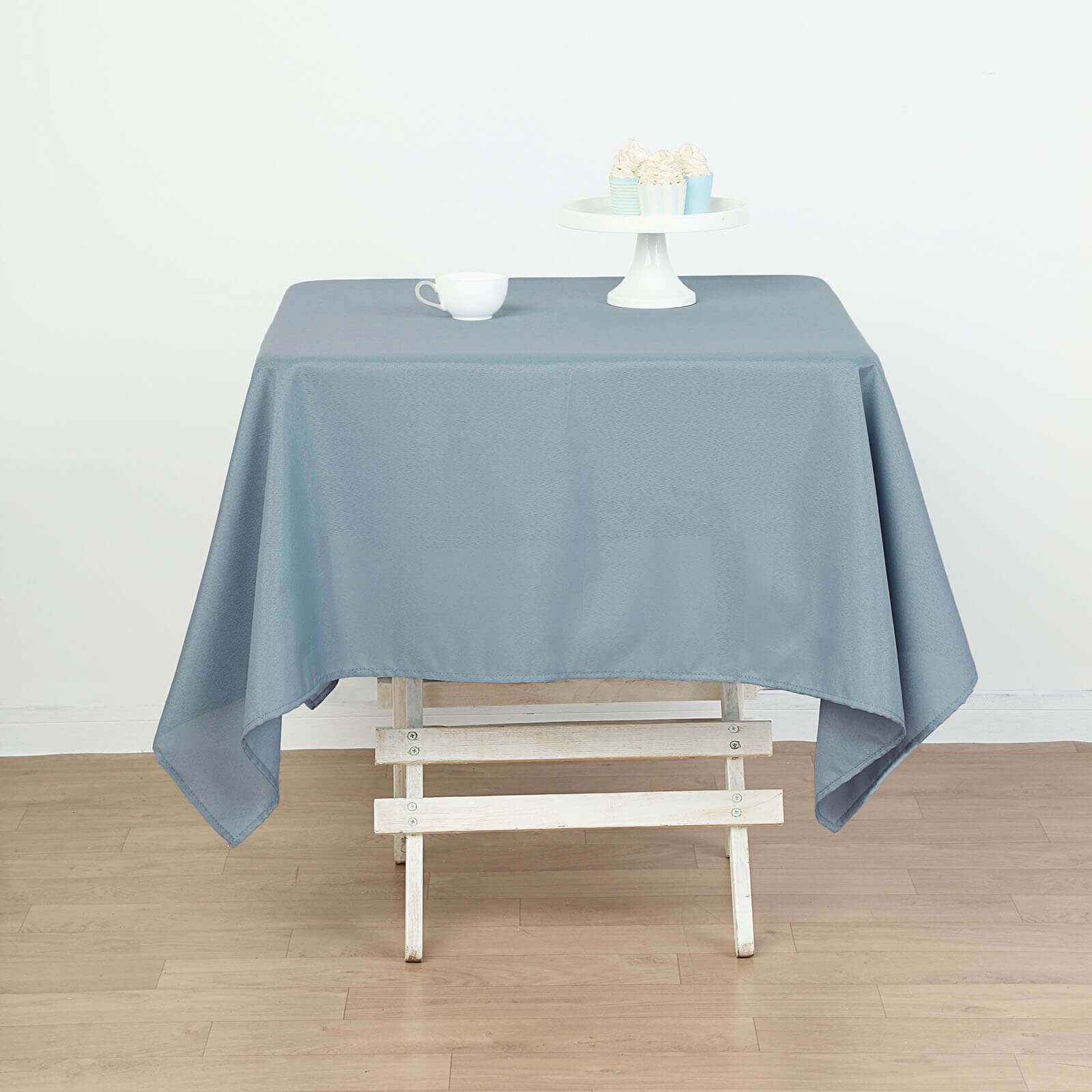 Polyester Square 54x54 Tablecloth Dusty Blue - Wrinkle-Resistant & Durable Table Cover