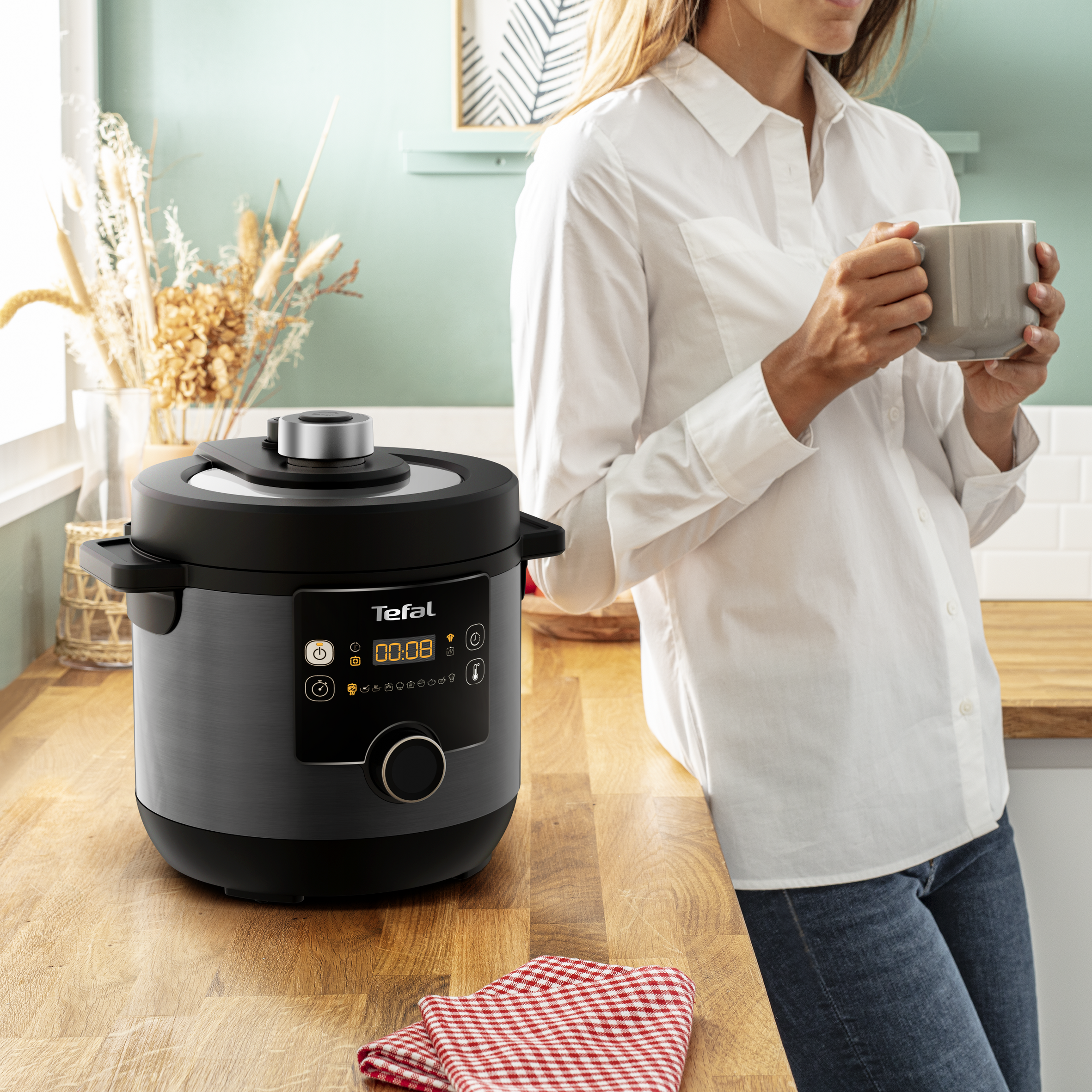 Tefal Turbo Cuisine Maxi Electric Pressure Cooker and Multicooker CY7778