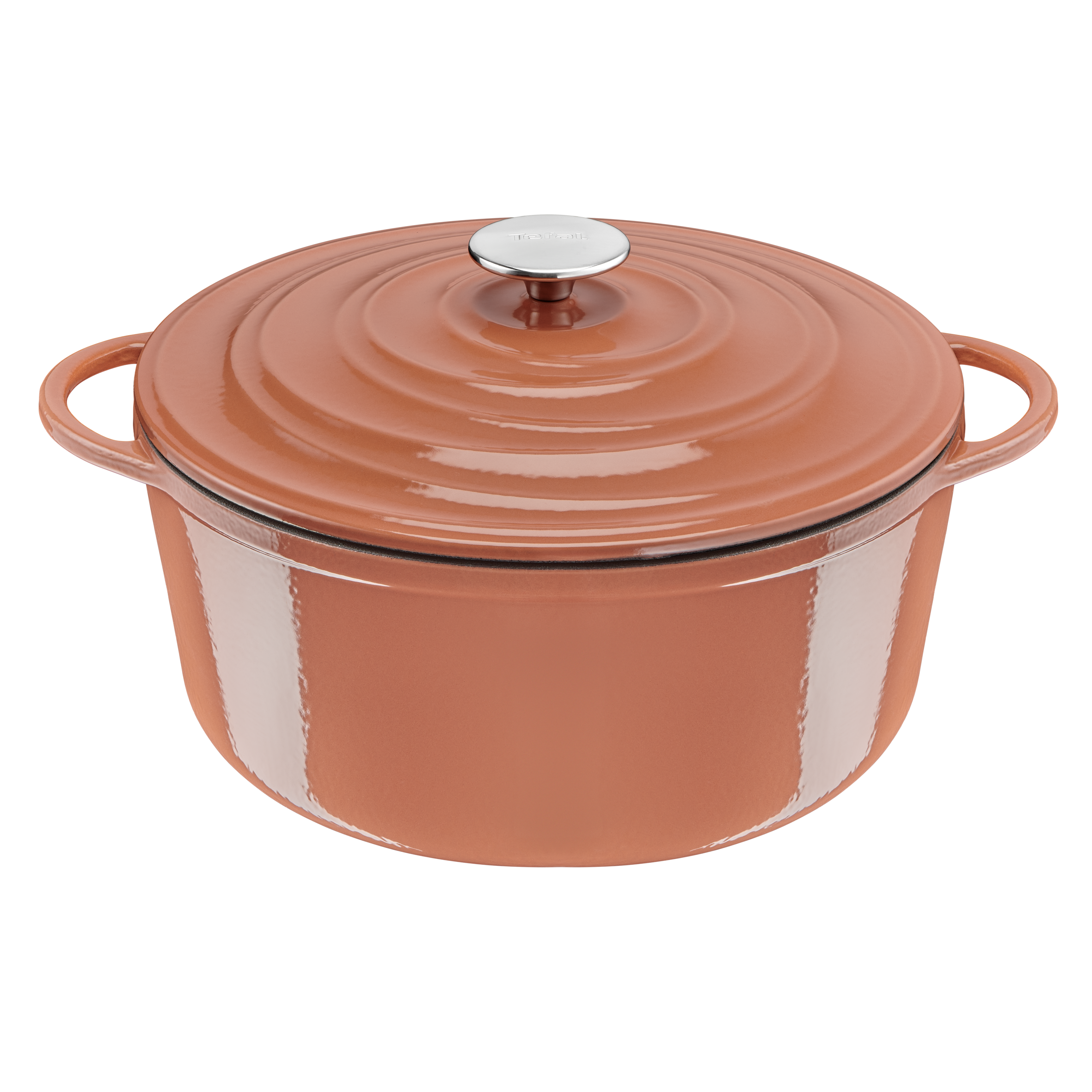 Tefal LOV Induction Cast Iron Terracotta Stewpot 29cm/7.4L + Lid